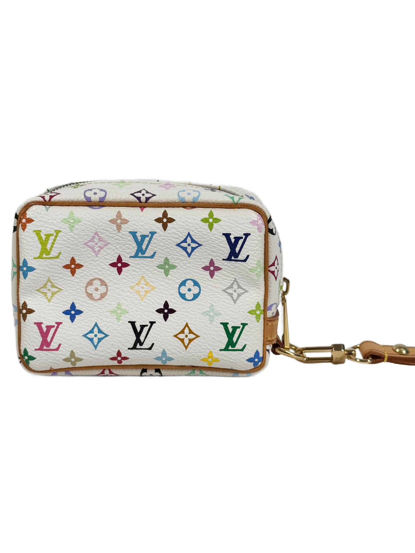 Louis Vuitton Vintage Monogram Multicolor Blanc / White Wapity Wristlet Pouch Bag