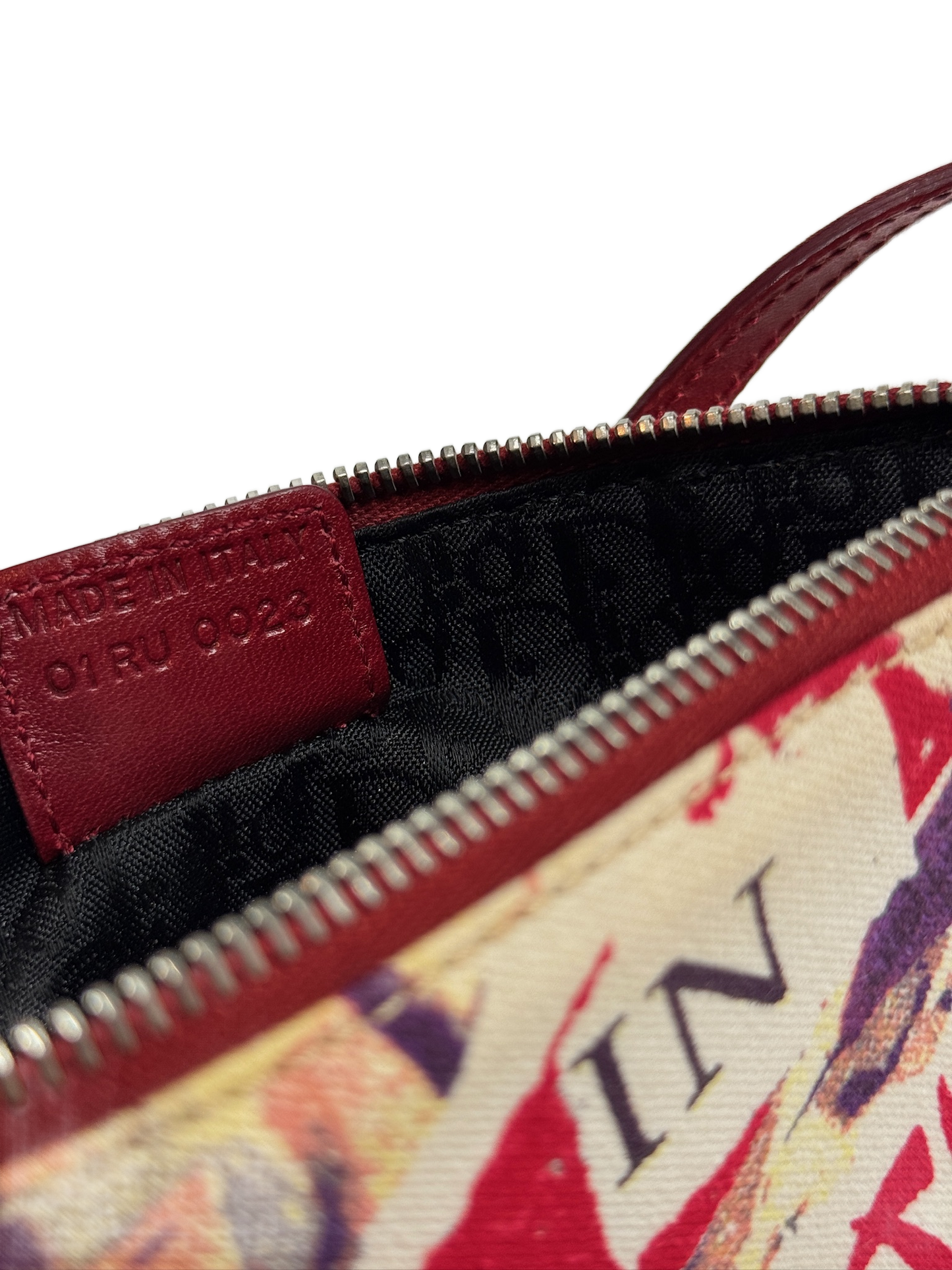 Dior Vintage 2003 Victim Print Canvas Mini Saddle Pochette Bag #1206