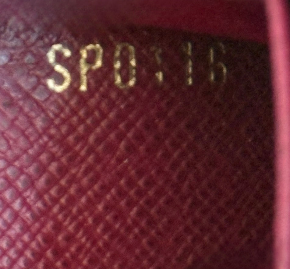 Louis Vuitton 2016 Monogram Fuchsia Trim Mini Sarah Card Holder Wallet