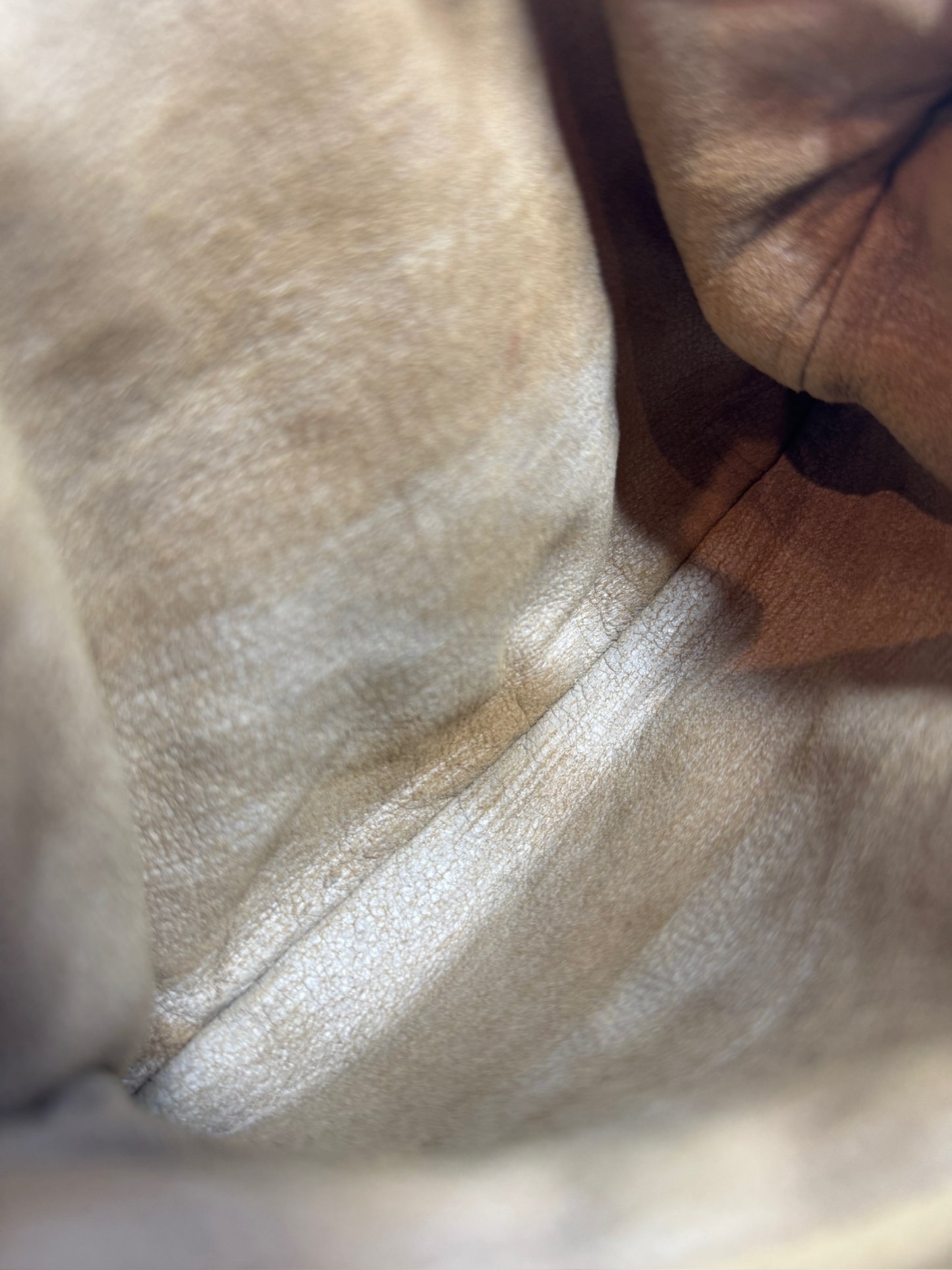 Prada Vintage Beige Sherpa Mini Pochette Bag