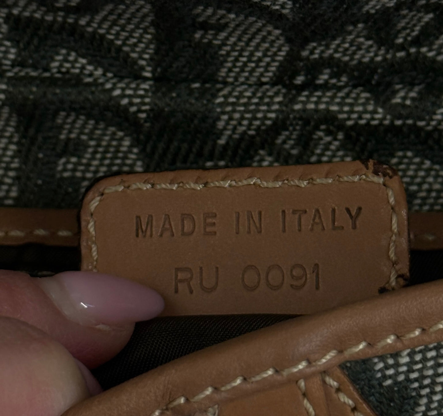 Dior Vintage 2001 Green Trotter Monogram Medium Saddle Bag