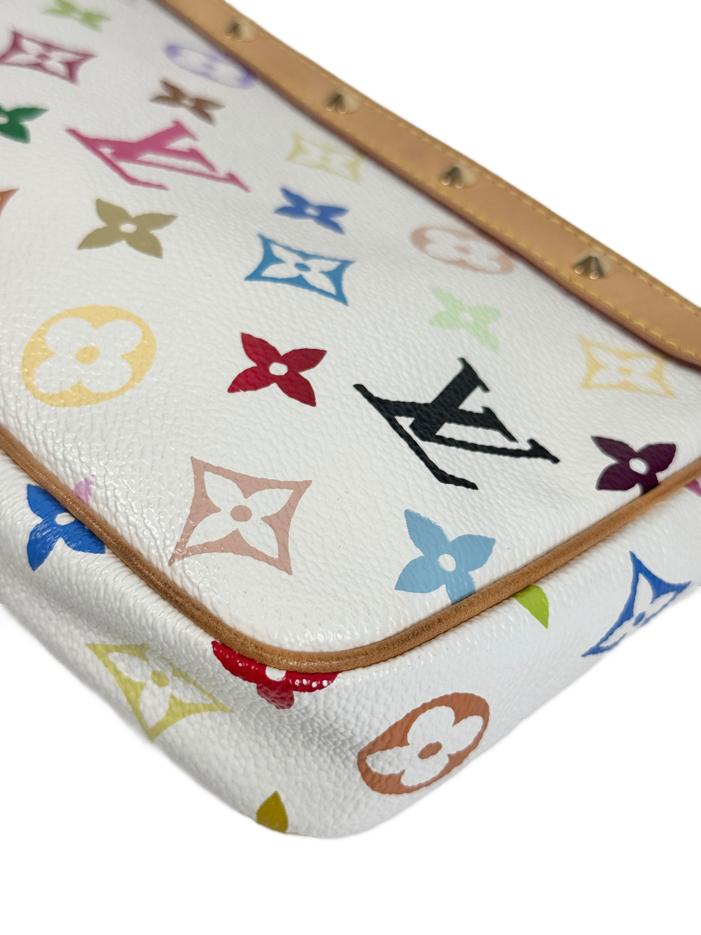 Louis Vuitton Vintage Monogram Multicolor Blanc / White Pochette Accessoires