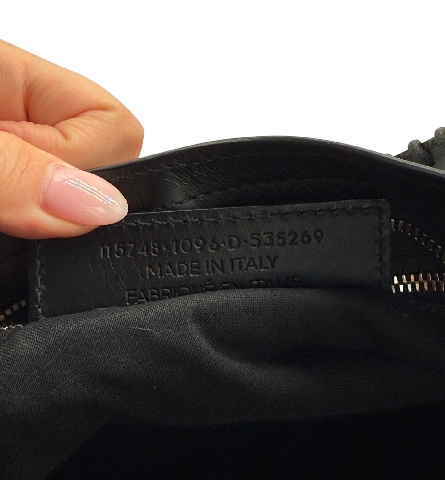 Balenciaga Black & White Canvas Leather Trim Motocross Classic Medium City Bag