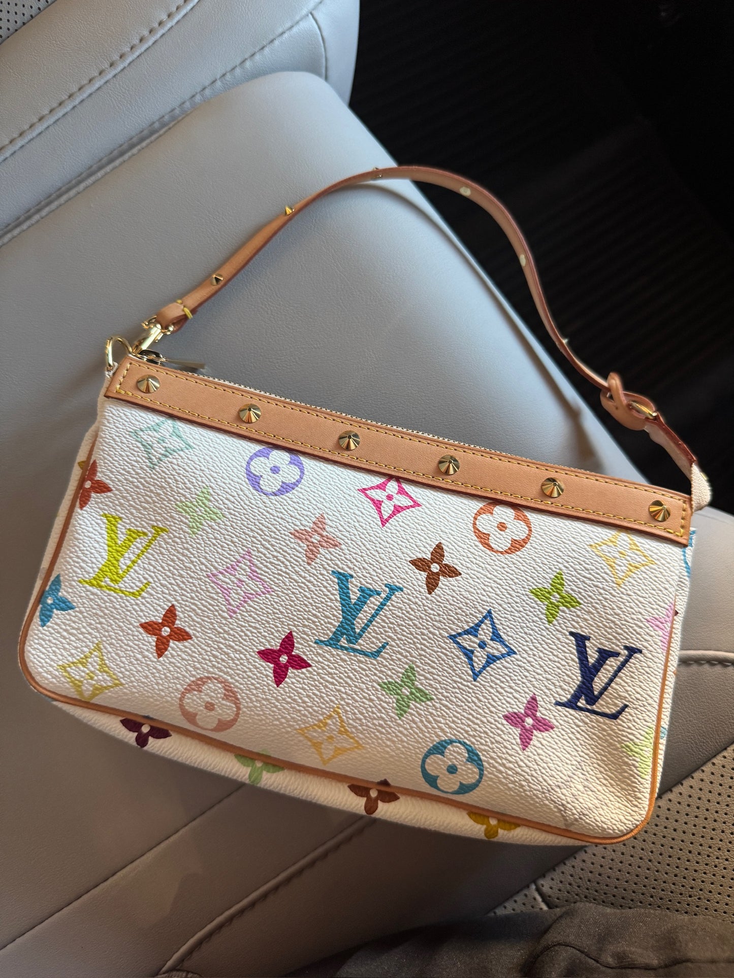 Louis Vuitton Vintage 2004 Monogram Multicolor Blanc / White Pochette Accessoires