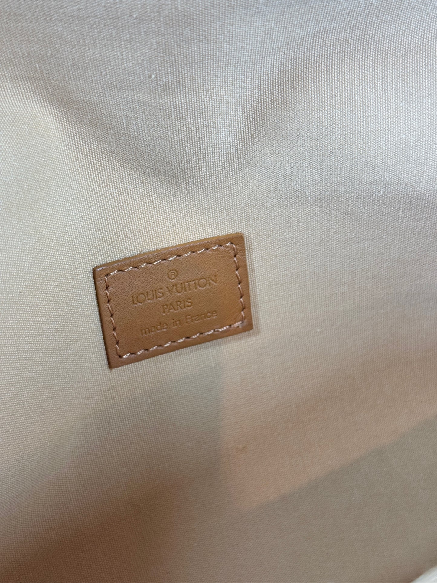 Louis Vuitton Vintage 2003 Beige Mini Lin Monogram Canvas Marjorie Shoulder Pochette Bag