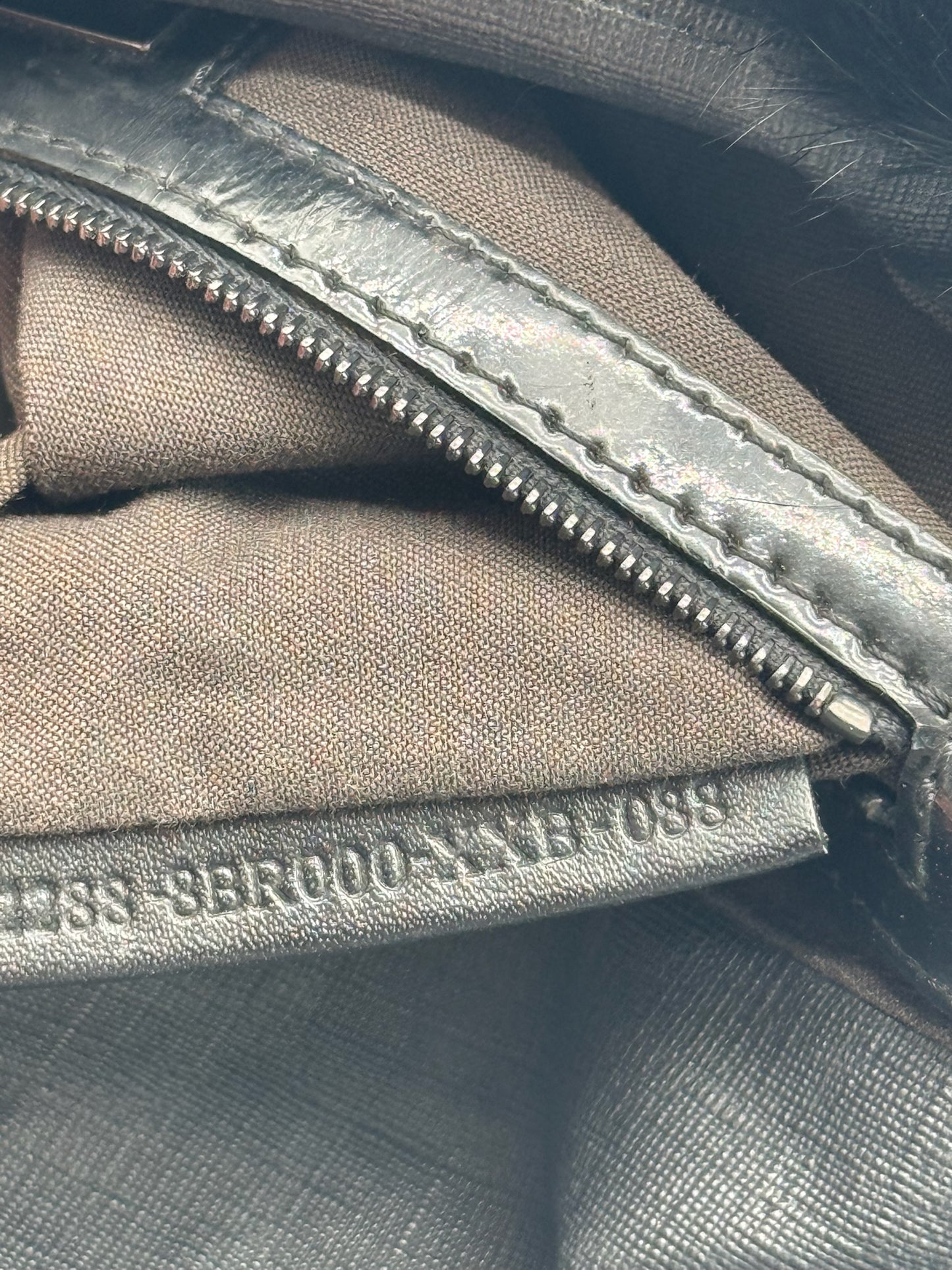 Fendi Vintage Black Mink Fur Shoulder Baguette Bag