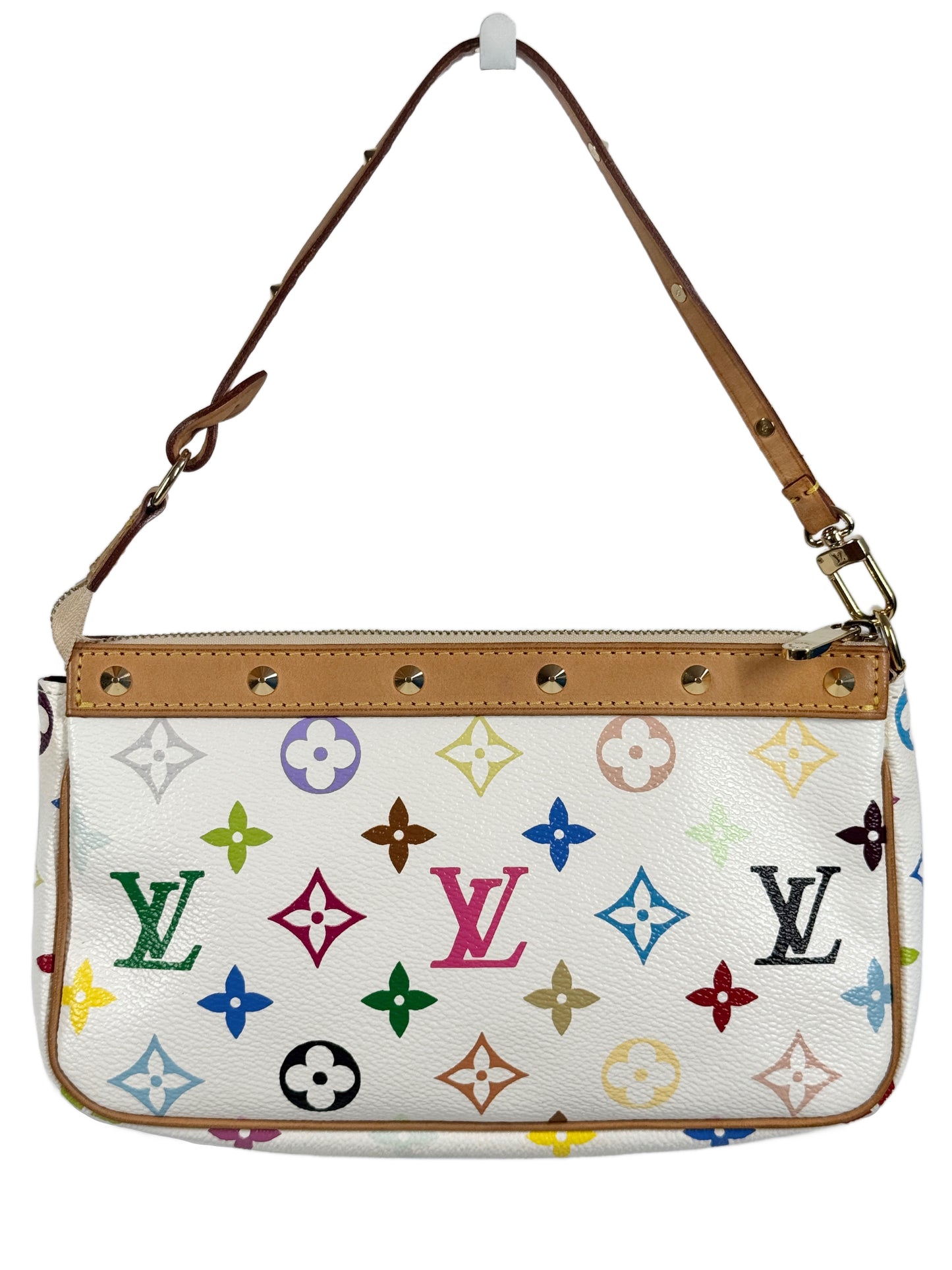 Louis Vuitton Vintage Monogram Multicolor Blanc / White Pochette Accessoires