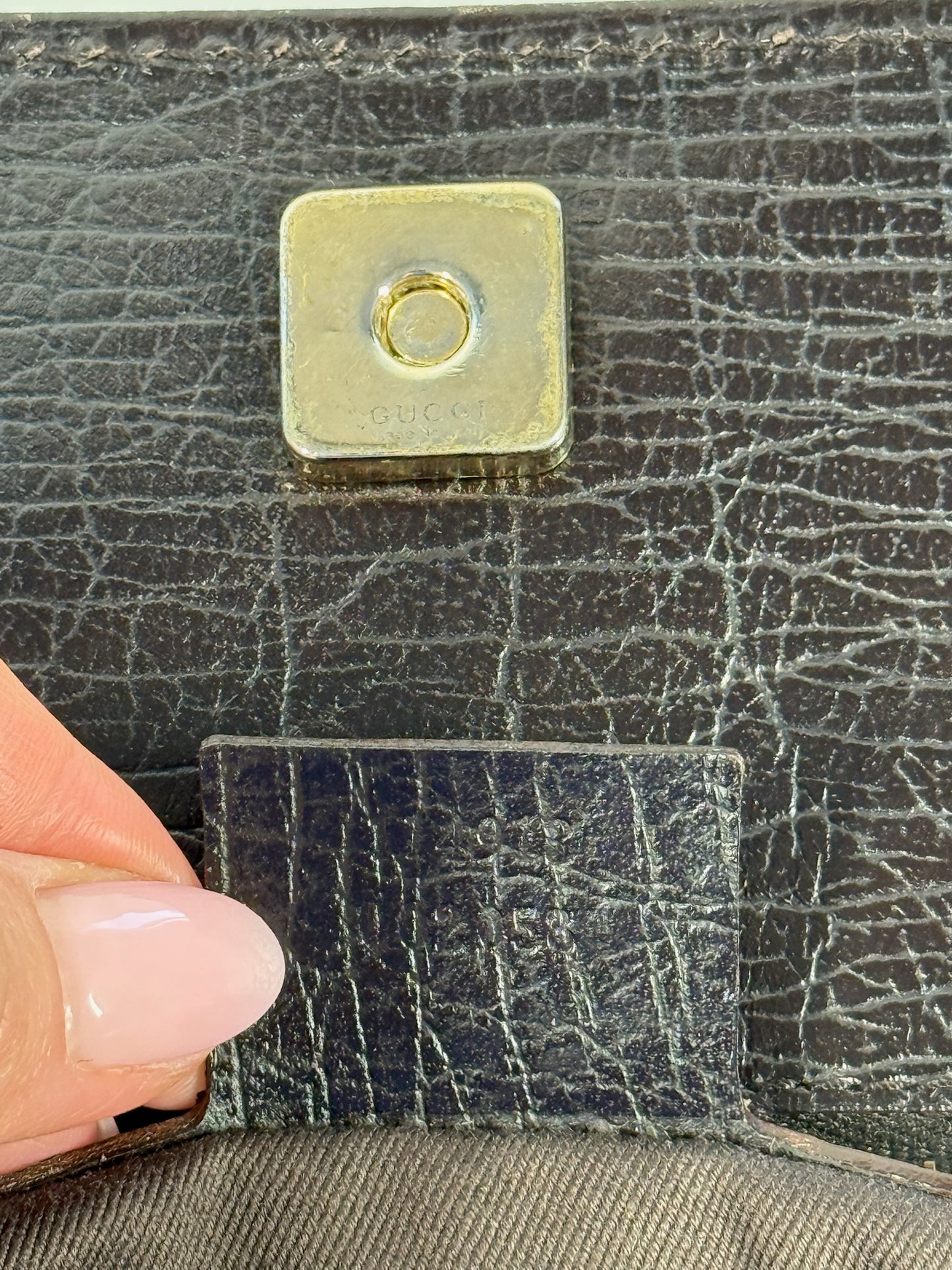 Gucci Vintage Brown GG Monogram Brown Leather Trim Horsebit Small Shoulder Tote Bag