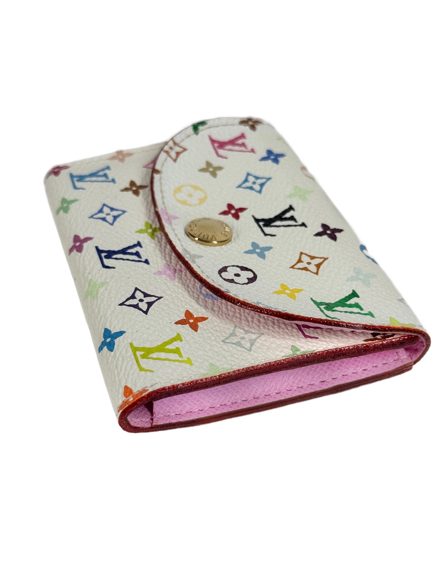 Louis Vuitton Vintage 2011 Blanc / White Multicolor Business Card Holder Wallet