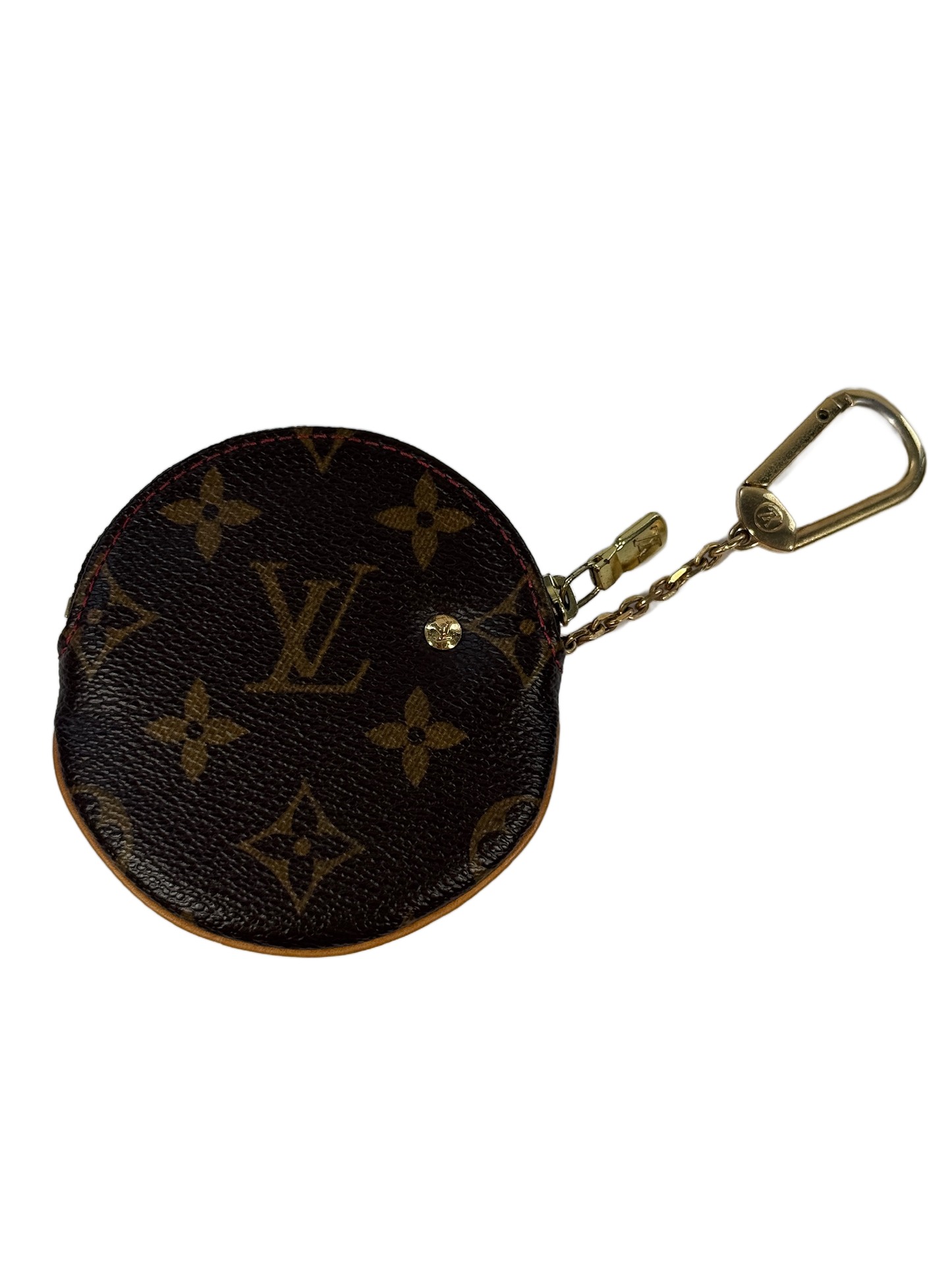 Louis Vuitton Vintage 2005 Takashi Murakami Cherry Monogram Round Coin Purse Key Holder Bag Charm