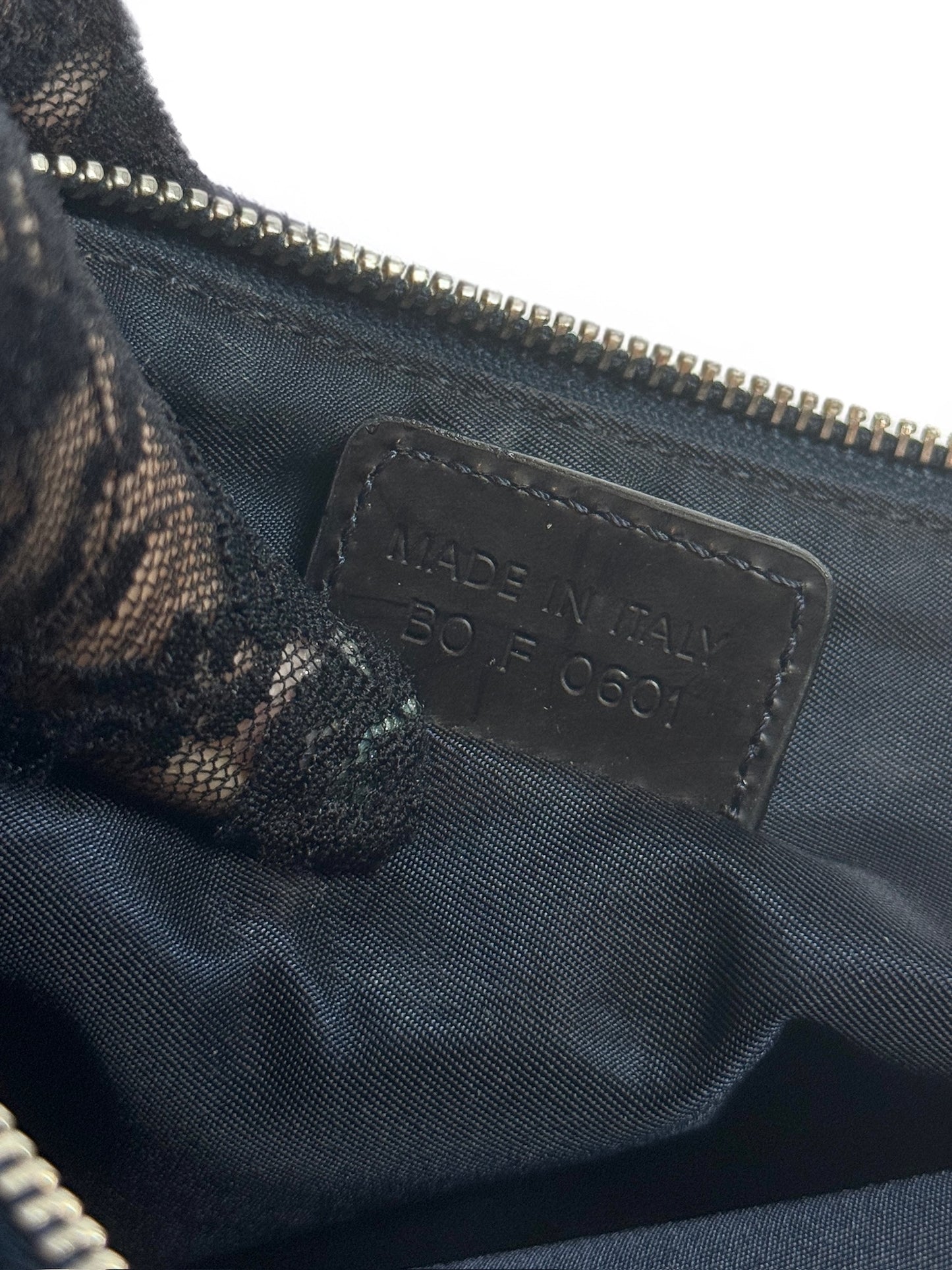 Dior Vintage 00s Blue Denim Speedway Patchwork Mini Saddle Pochette Bag