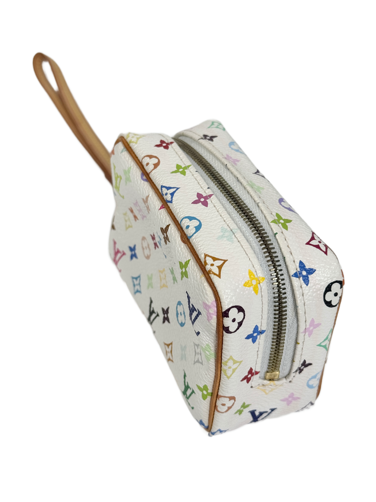 Louis Vuitton Vintage Monogram Multicolor Blanc / White Wapity Wristlet Pouch Bag