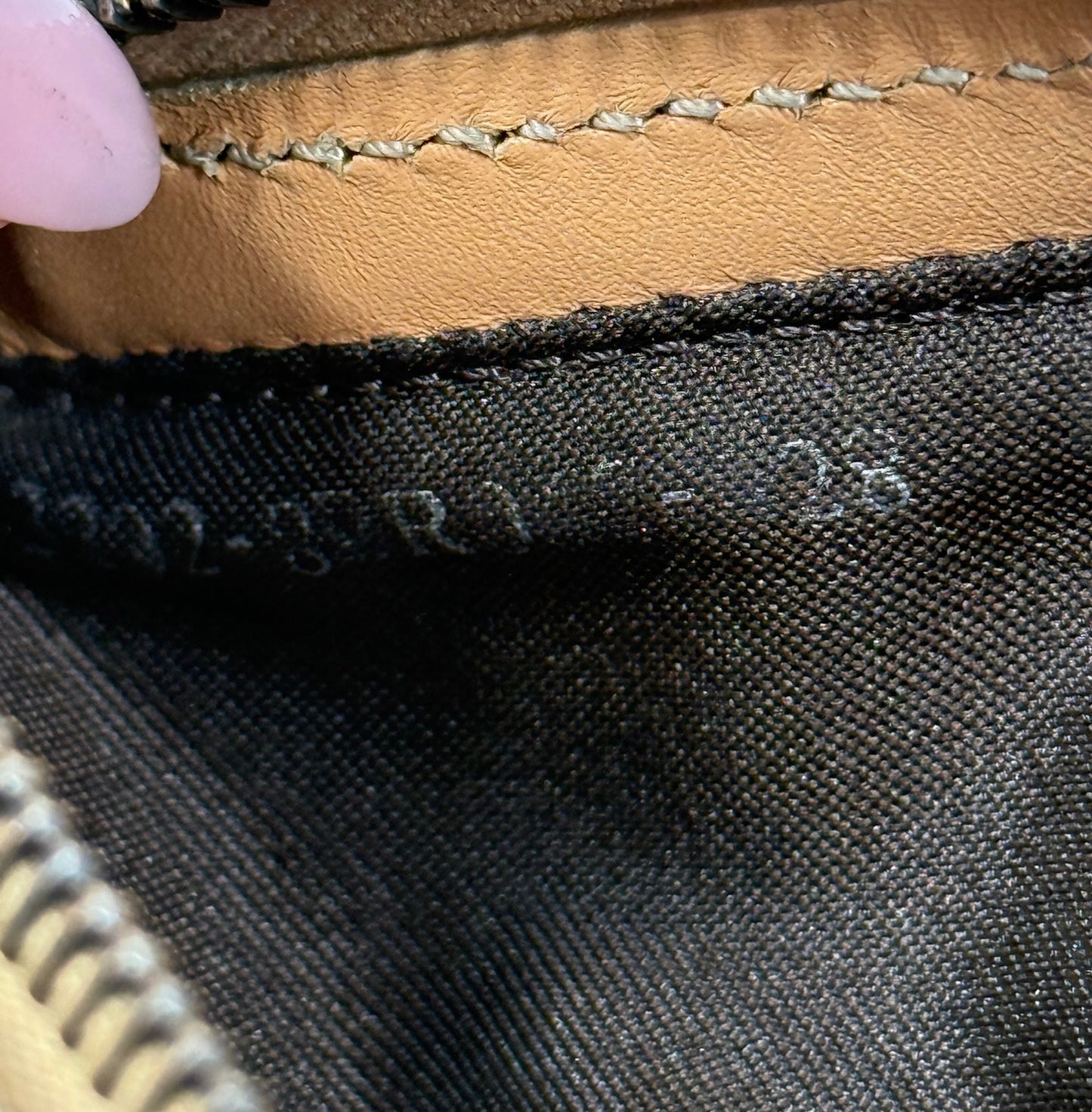 Fendi Vintage Beige & Brown Zucchino Zucca Monogram Small Pochette Bag