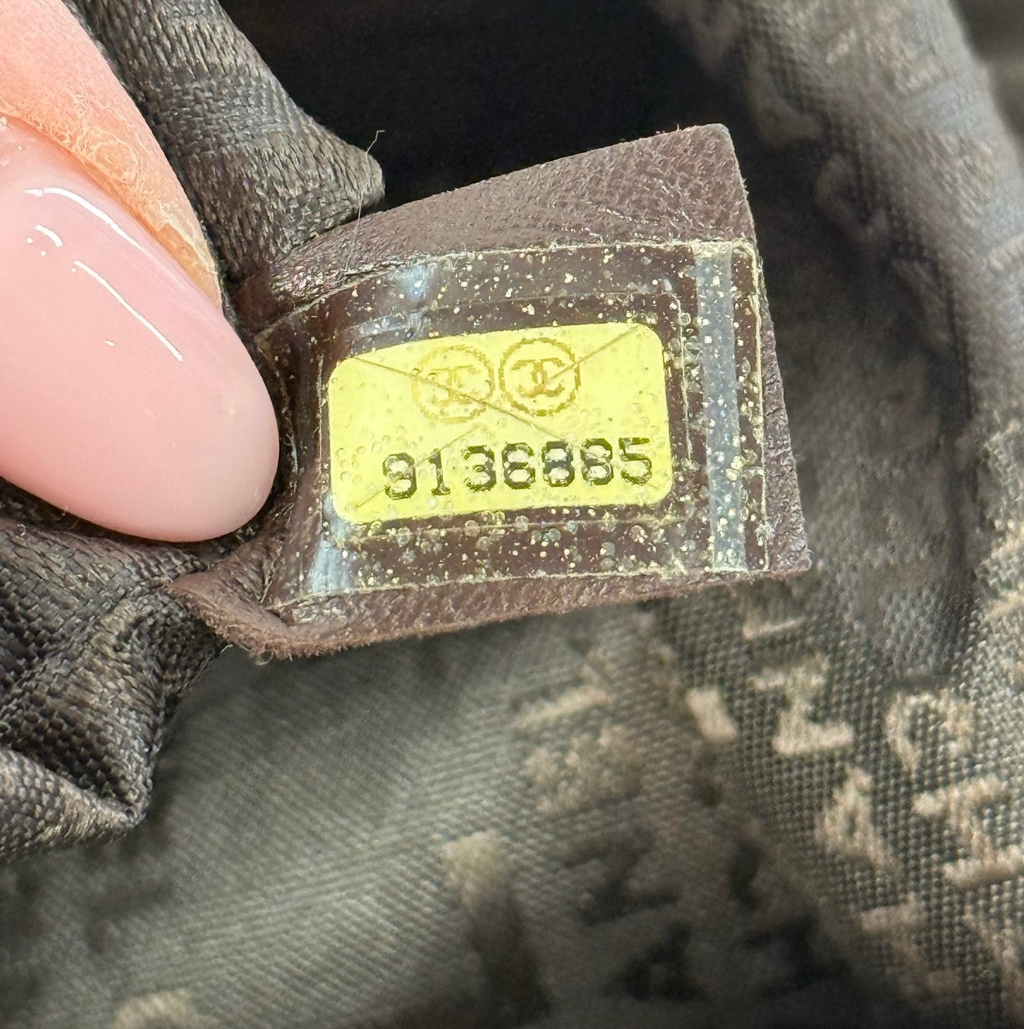 Chanel Vintage 00s Brown Suede Camellia Embossed Hobo