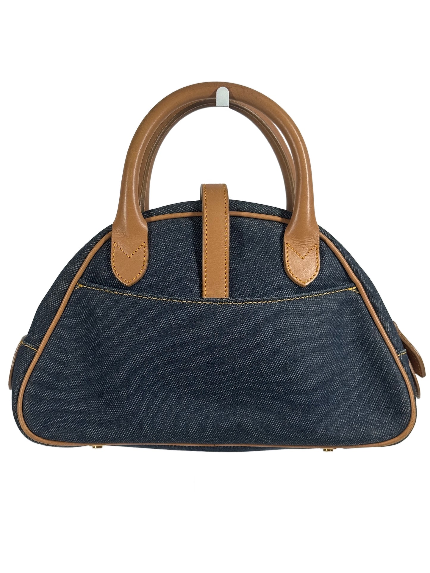 Dior Vintage Blue Denim Top Handle Bag