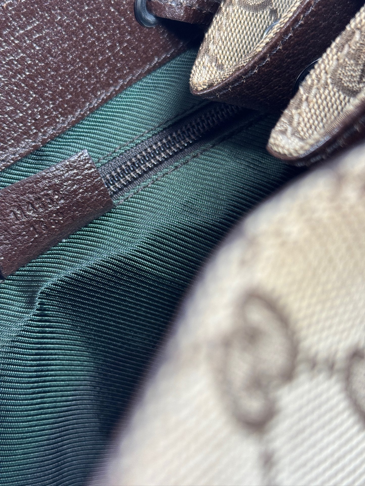 Gucci Vintage Brown GG Monogram Canvas Backpack