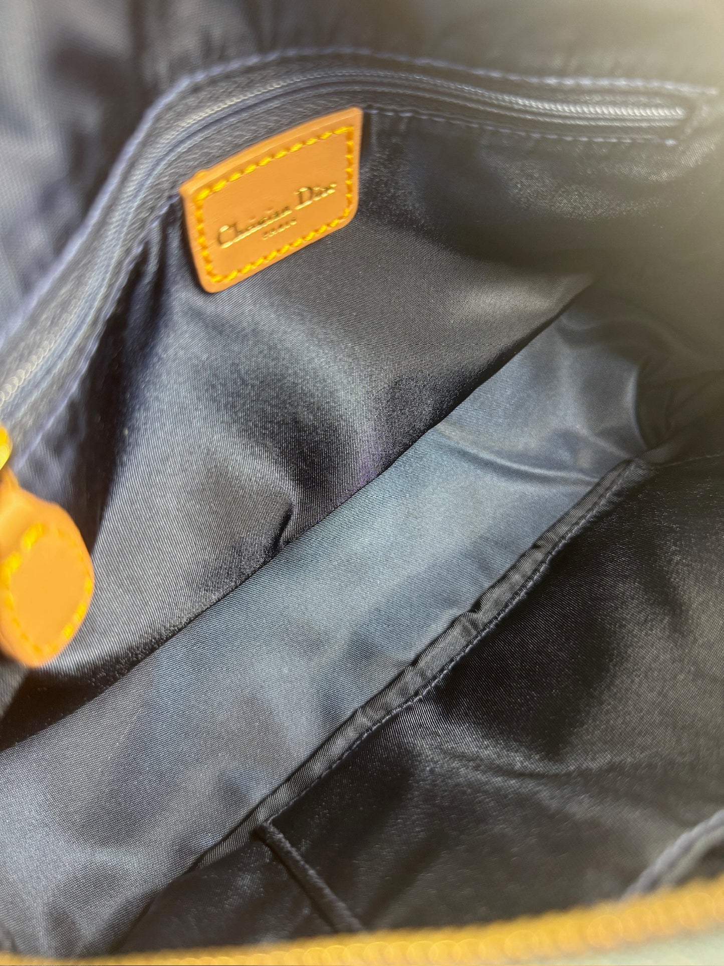Dior Vintage Blue Denim Top Handle Bag