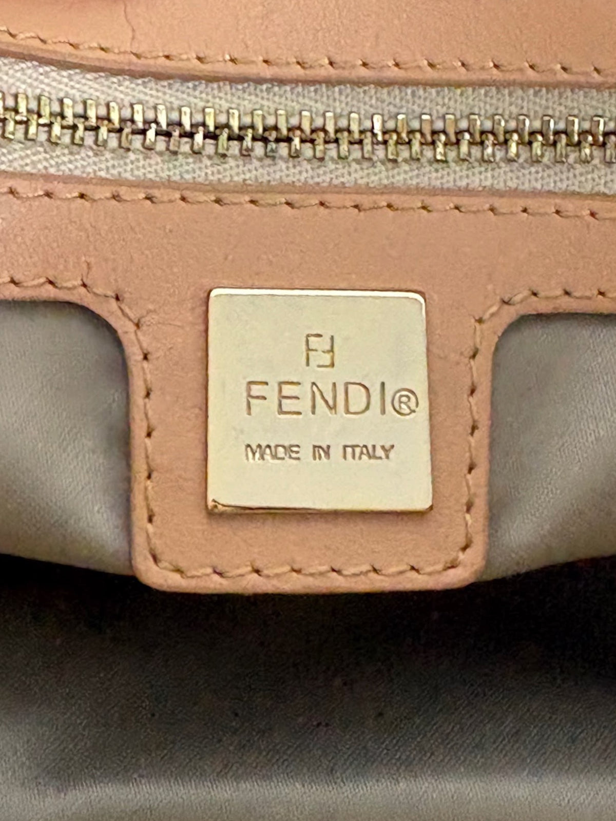 Fendi Vintage Pink Small Zucchino Zucca Monogram East West Bag