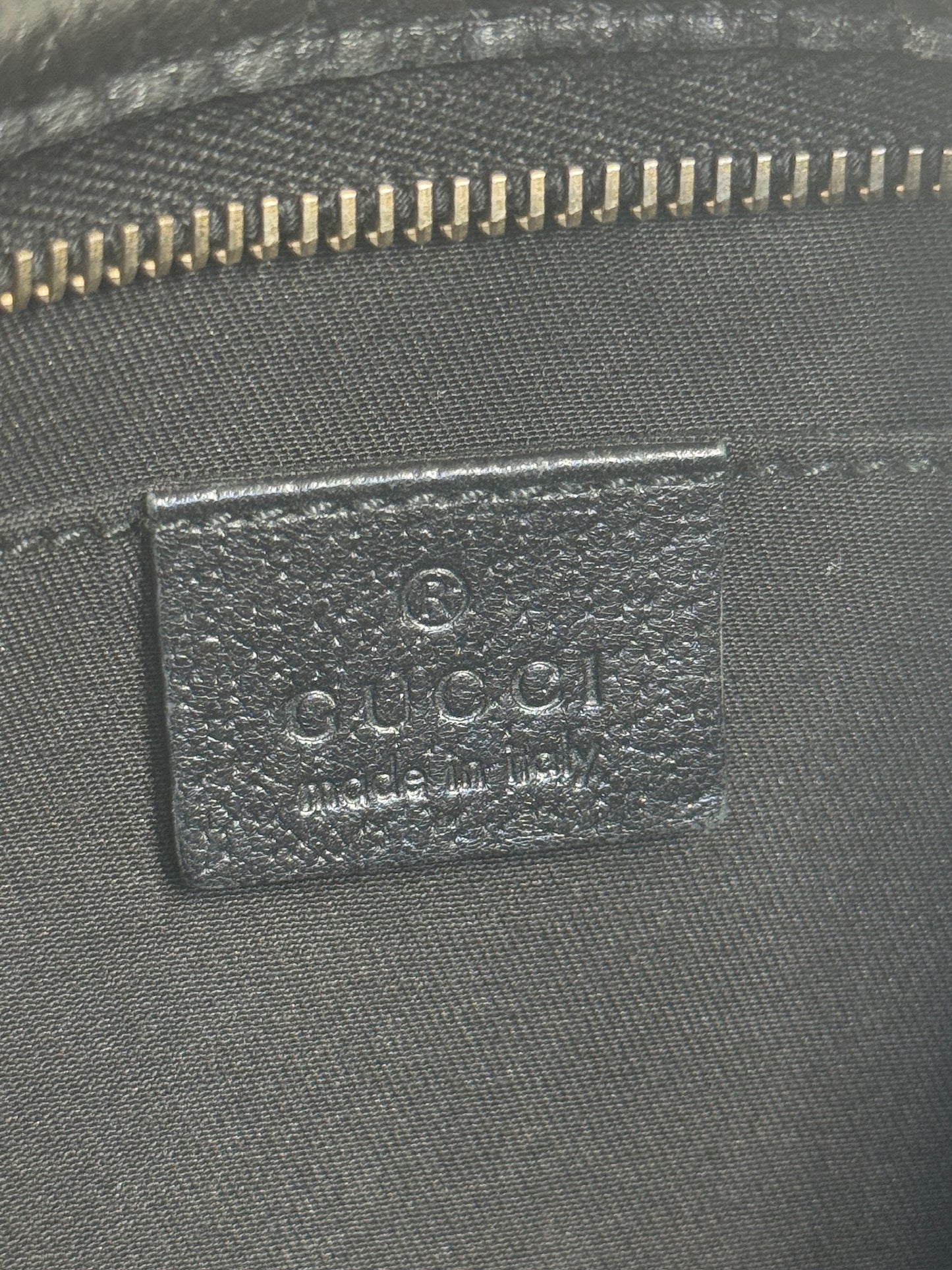 Gucci Vintage Black GG Monogram Canvas Abbey Pochette Shoulder Bag