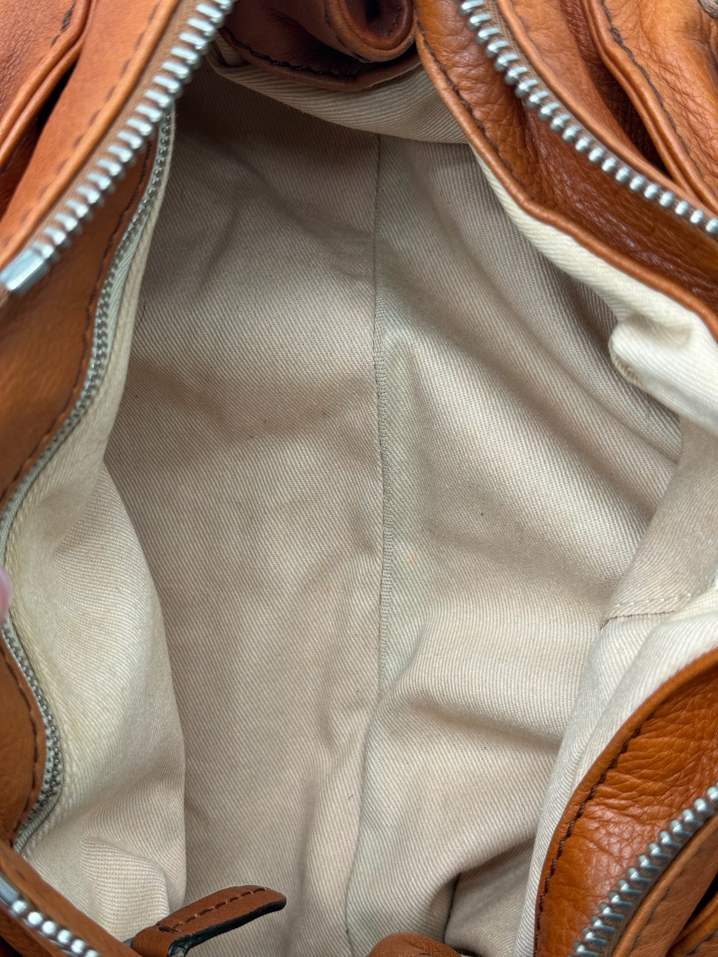 Chloé Vintage Orange Calfskin Medium Paddington Shoulder Bag