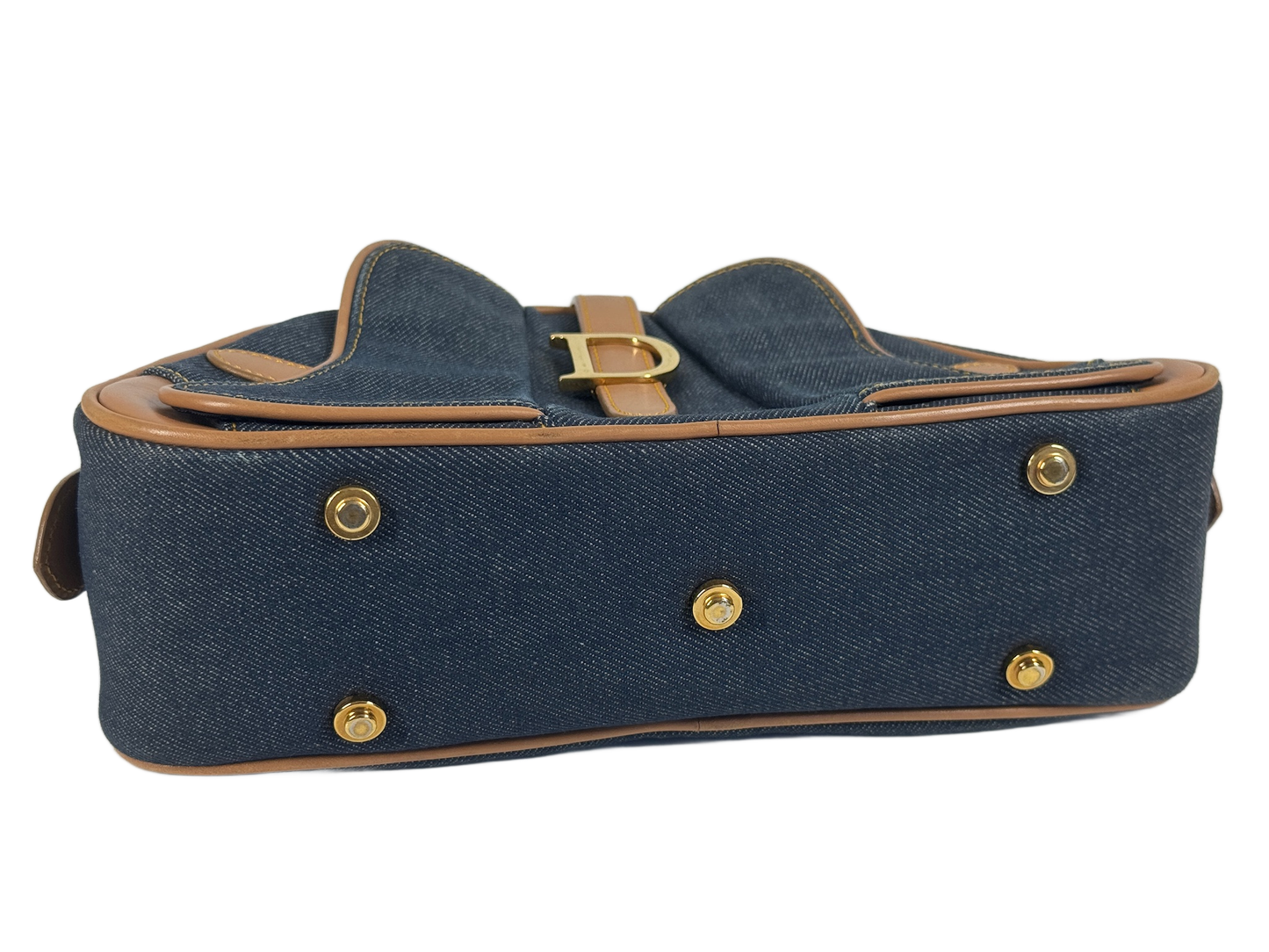 Dior Vintage Blue Denim Top Handle Bag