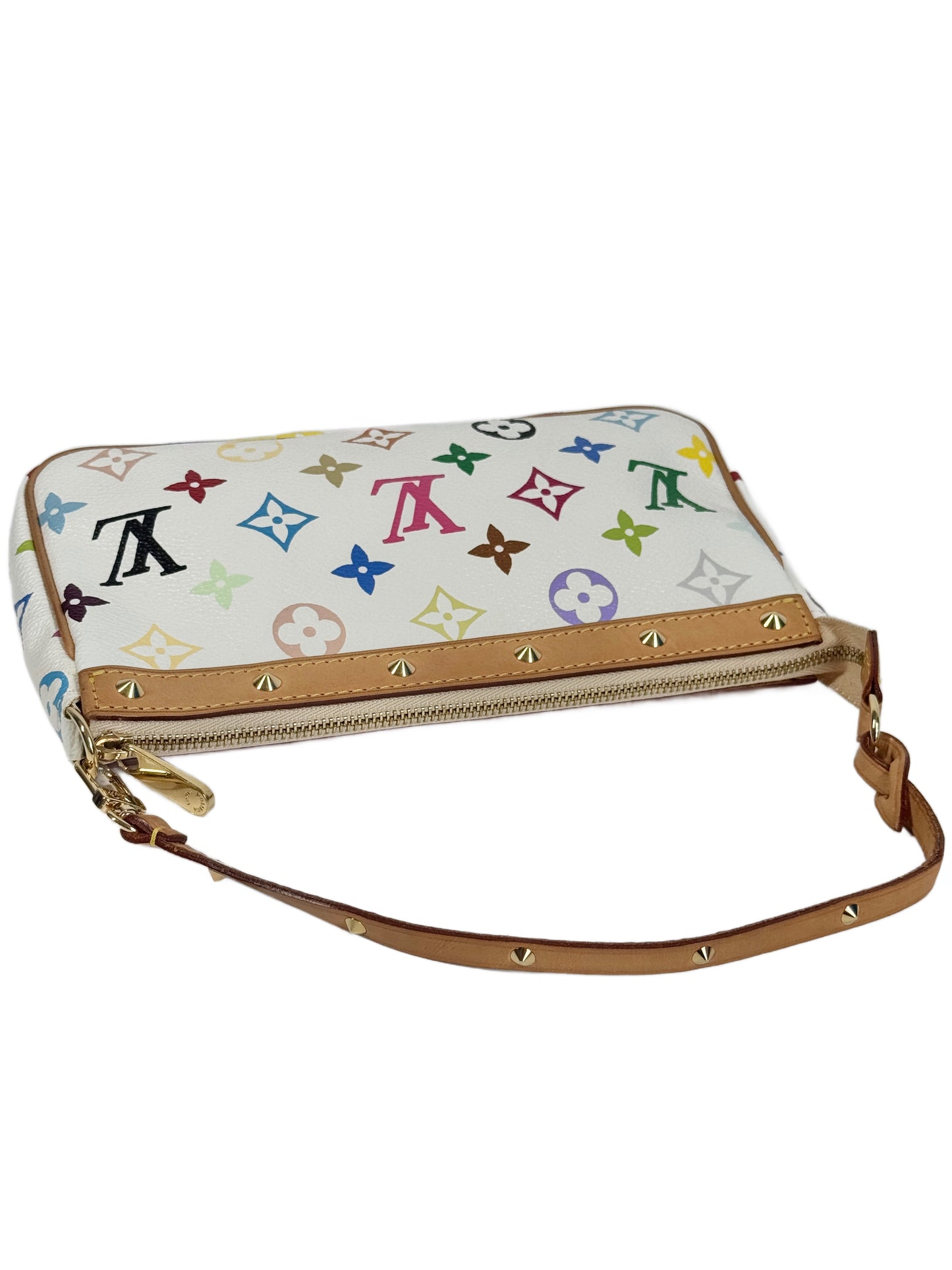 Louis Vuitton Vintage Monogram Multicolor Blanc / White Pochette Accessoires