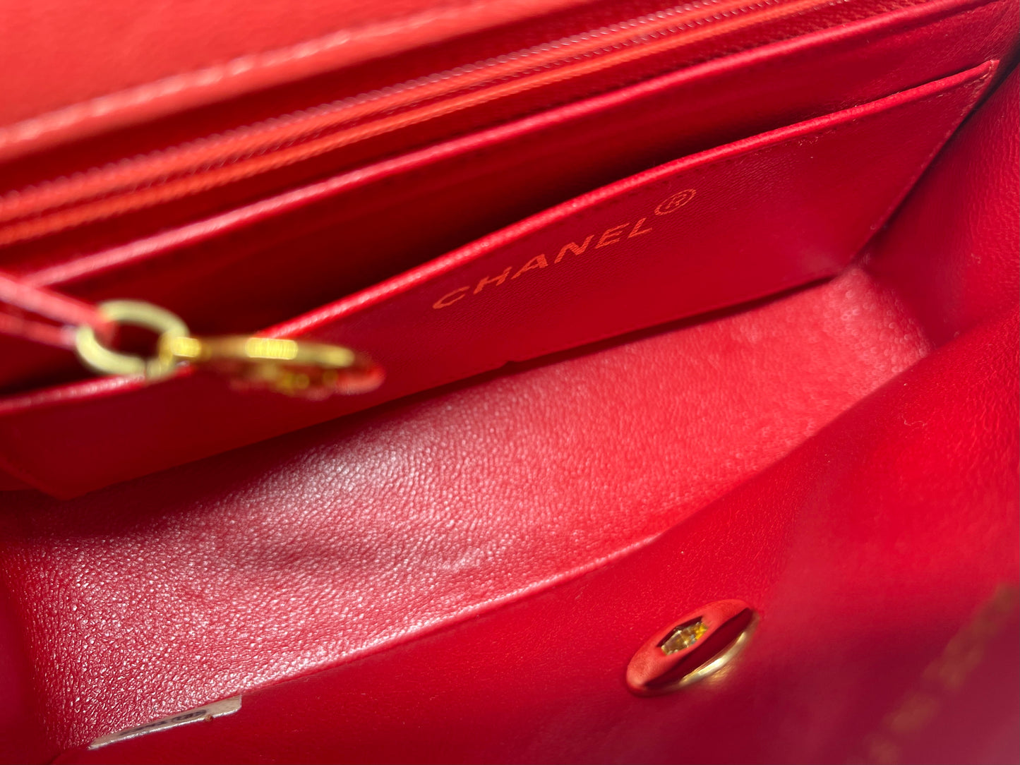 Chanel Vintage 2 Series Red Satin Classic Mini Flap Bag w Bijoux Chain w 24K GPHW