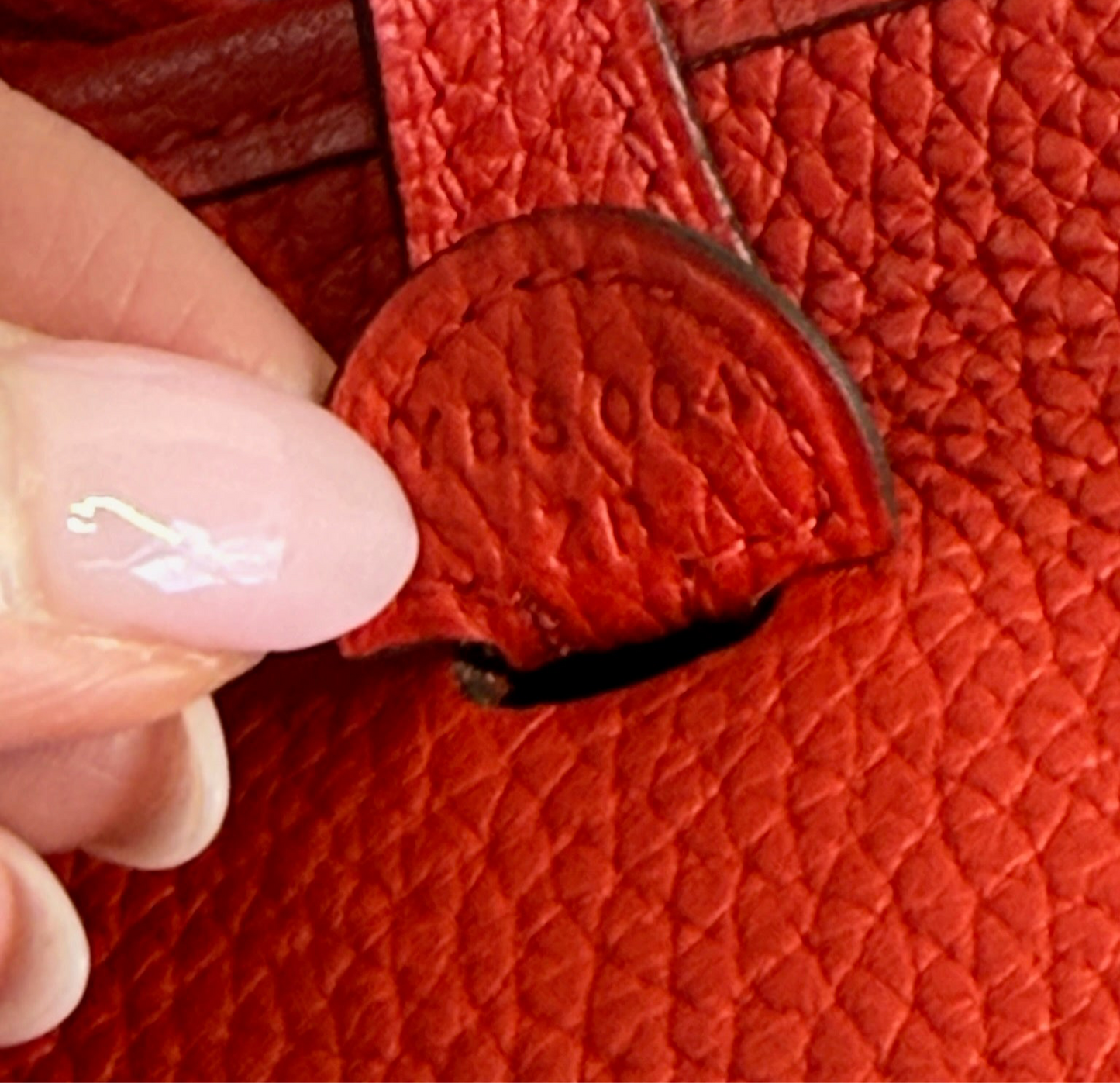 Hermes 2020 Rouge de Coeu Red Calfskin Mini Evelyn TPM