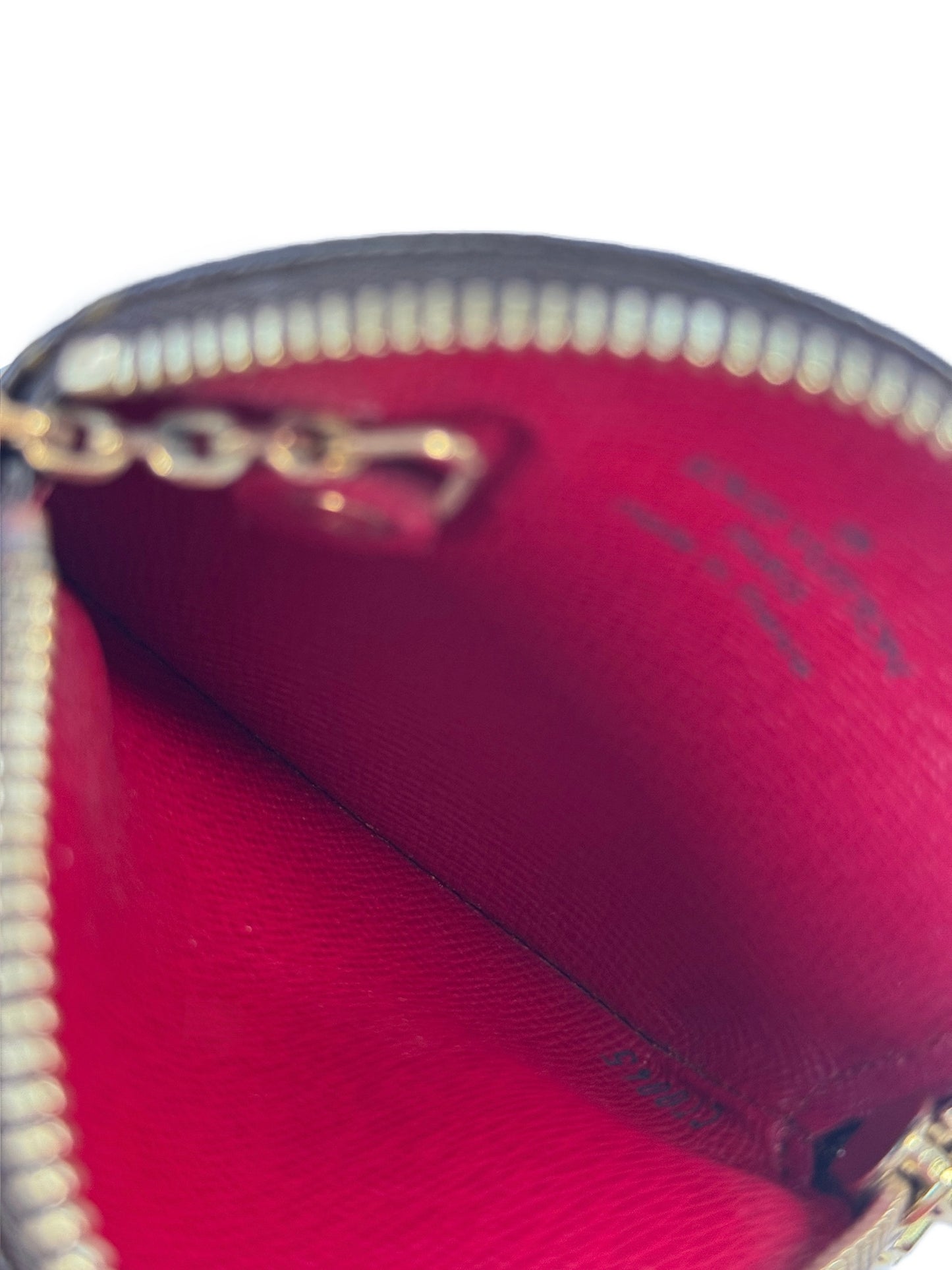 Louis Vuitton Vintage 2005 Takashi Murakami Cherry Monogram Round Coin Purse Key Holder Bag Charm