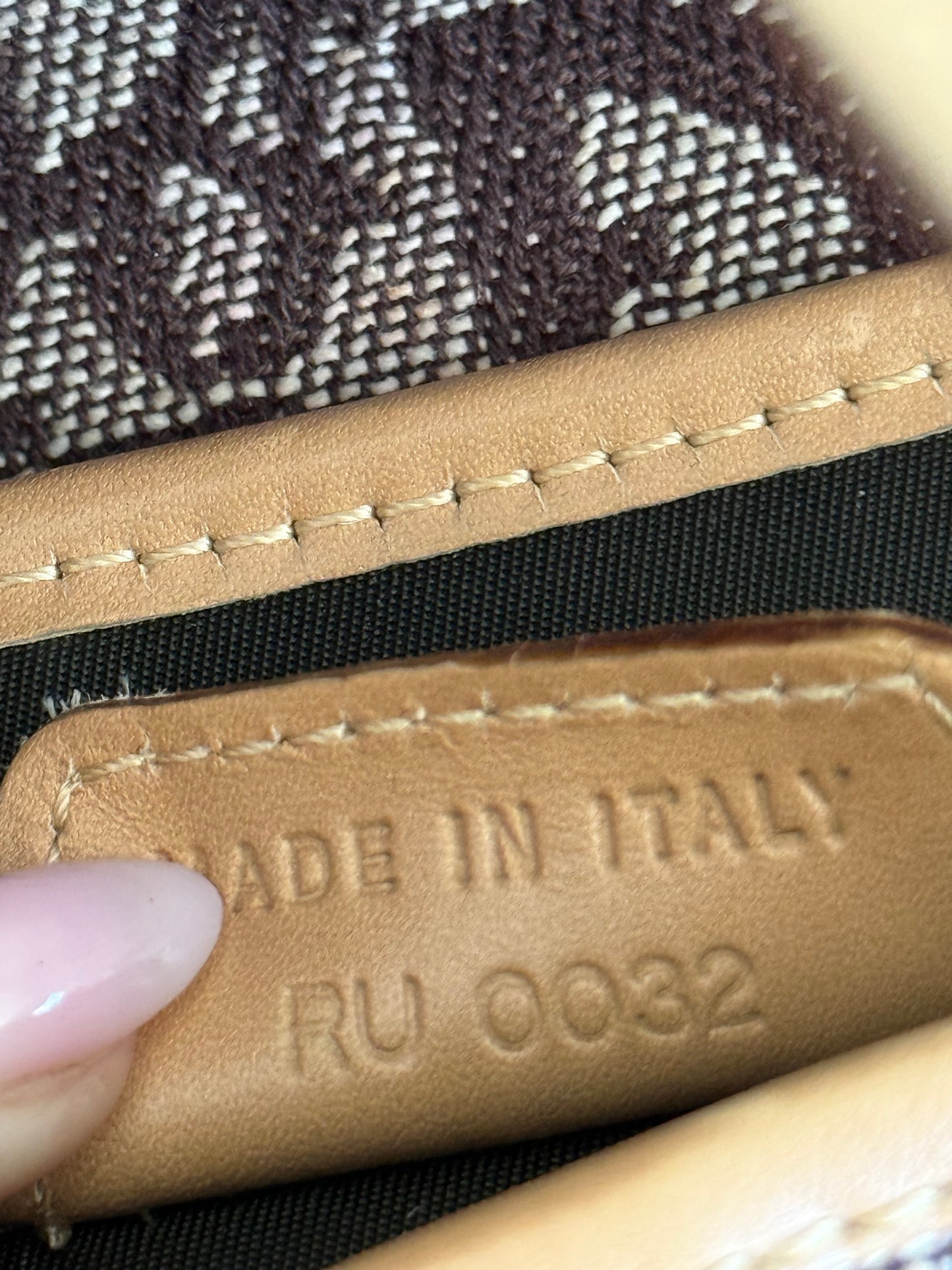 Dior Vintage 2002 Brown Trotter Monogram Medium Saddle Bag