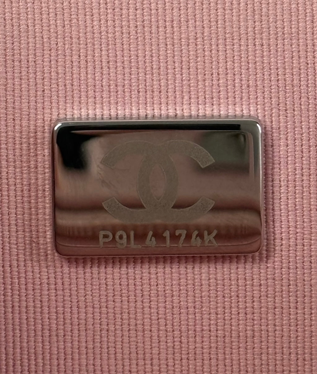 Chanel Pink Tweed Mini Shoulder Top Handle Flap Bag