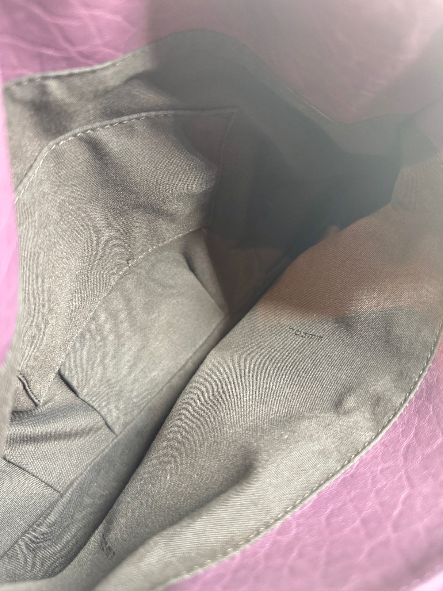 Fendi Purple Ruffled Leather Mia Shoulder Tote Bag