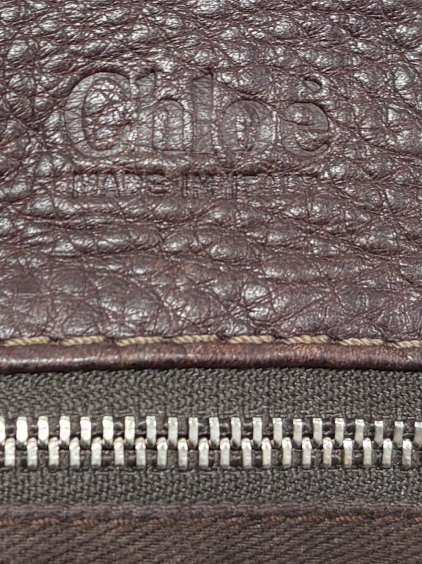 Chloe Vintage Chocolate Brown Calfskin Medium Paddington Shoulder Bag