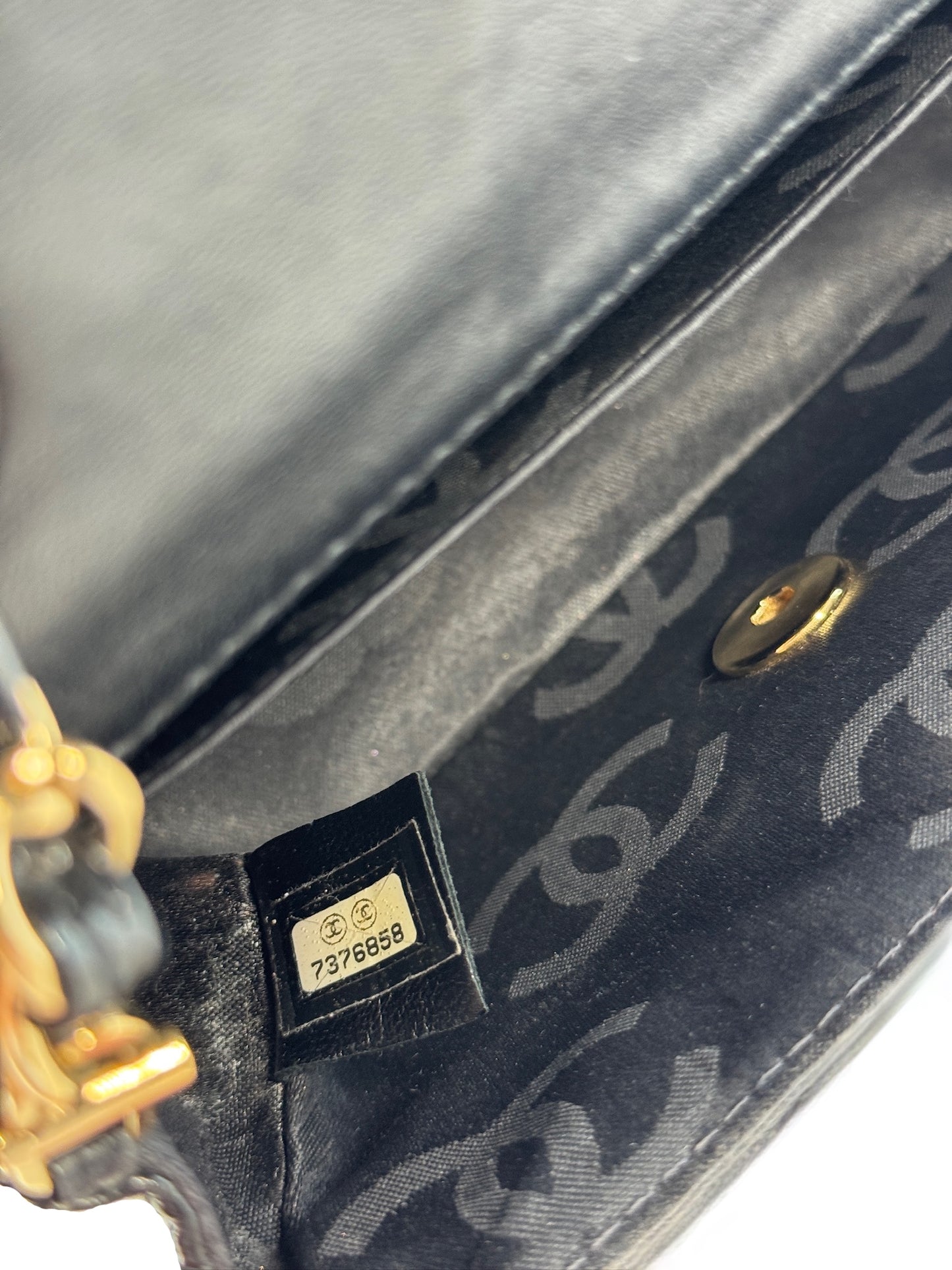 Chanel Vintage 00s Black Patent Leather Mini Rectangular Quilted Chocolate Bar Flap Bag w 24K Gold Plated Hardware