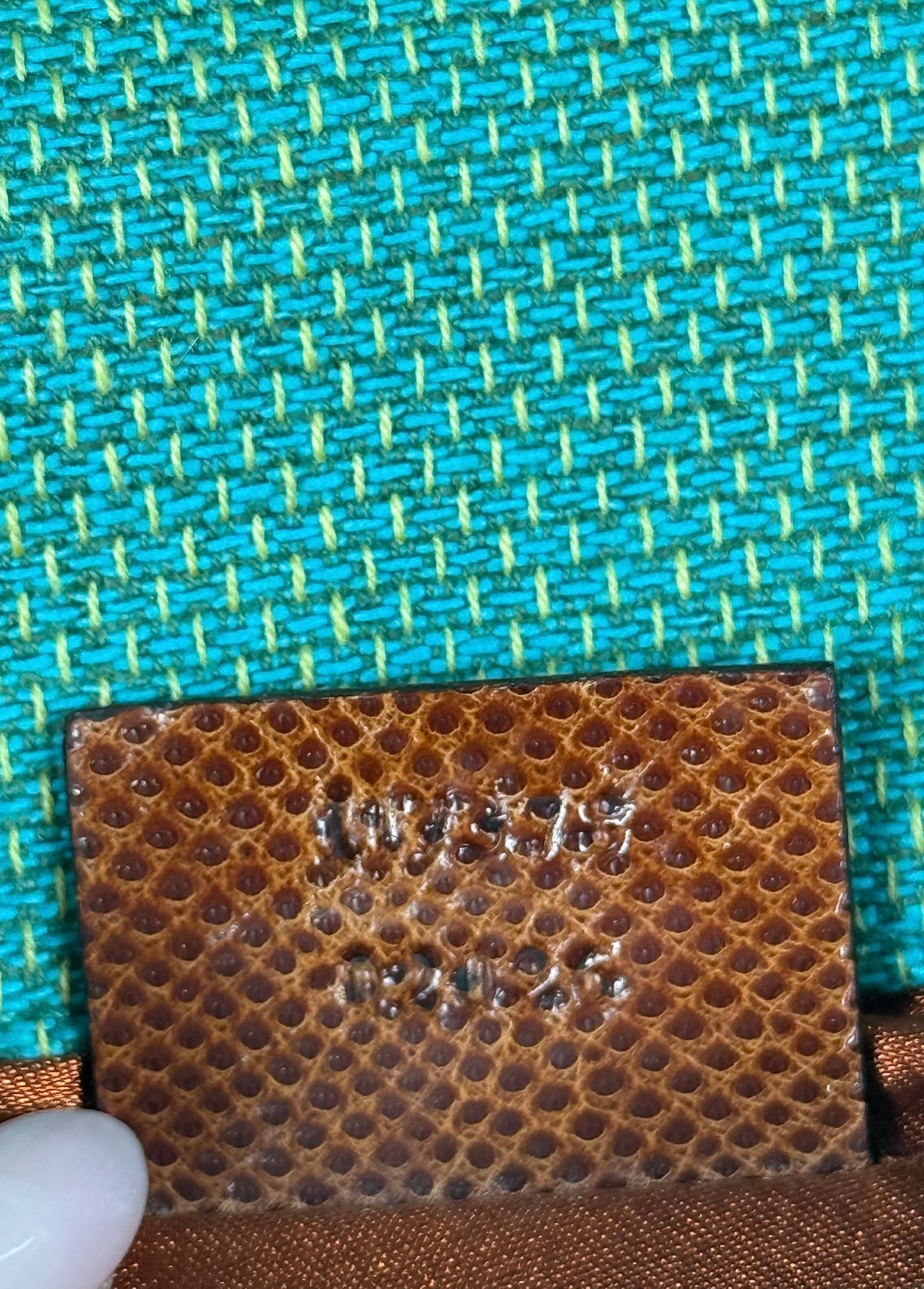 Gucci Vintage Turquoise Floral Embroidered Raffia Lizard Trim Small Horsebit Clutch Shoulder Bag