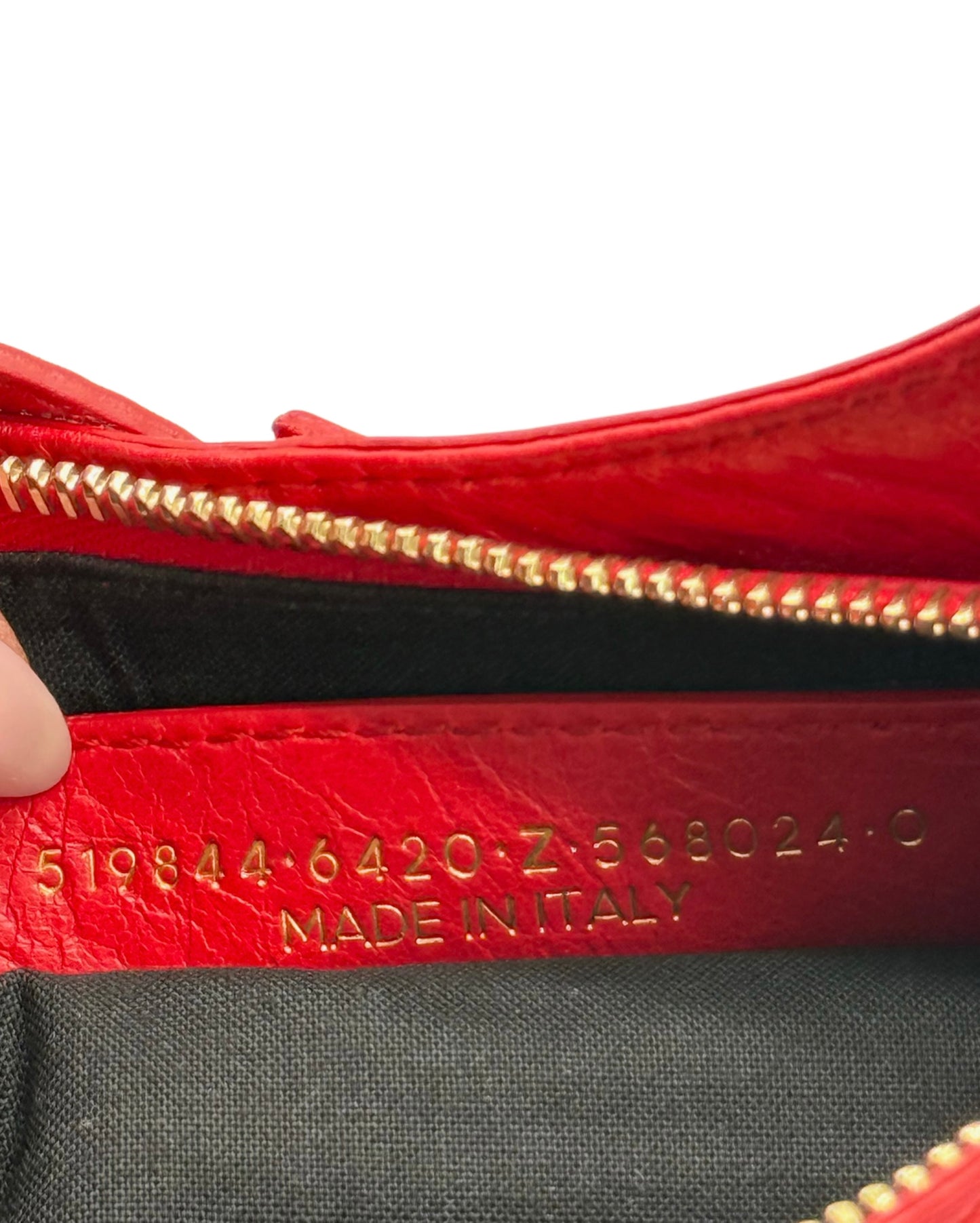 Balenciaga 2013 Red Leather Giant 12 Hip Crossbody Shoulder Bag