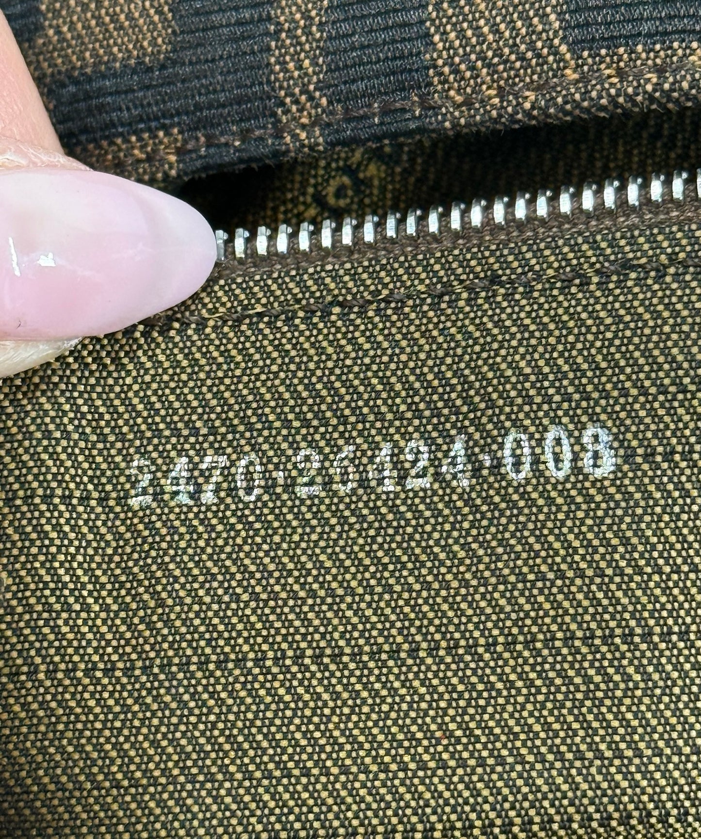 Fendi Vintage Brown Zucca Monogram Classic Baguette