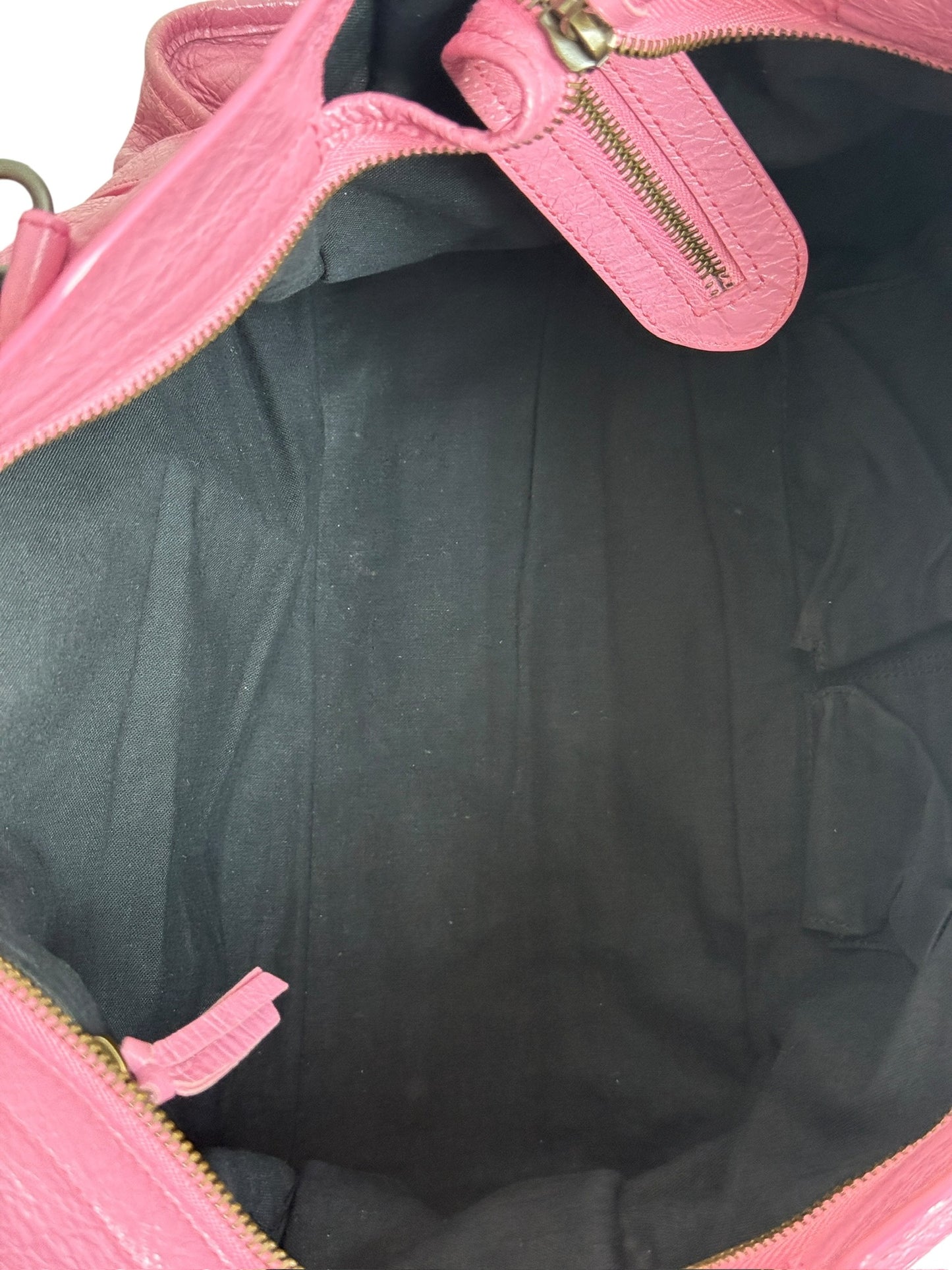 Balenciaga Bubblegum Pink Leather Classic Medium Motocross City Bag