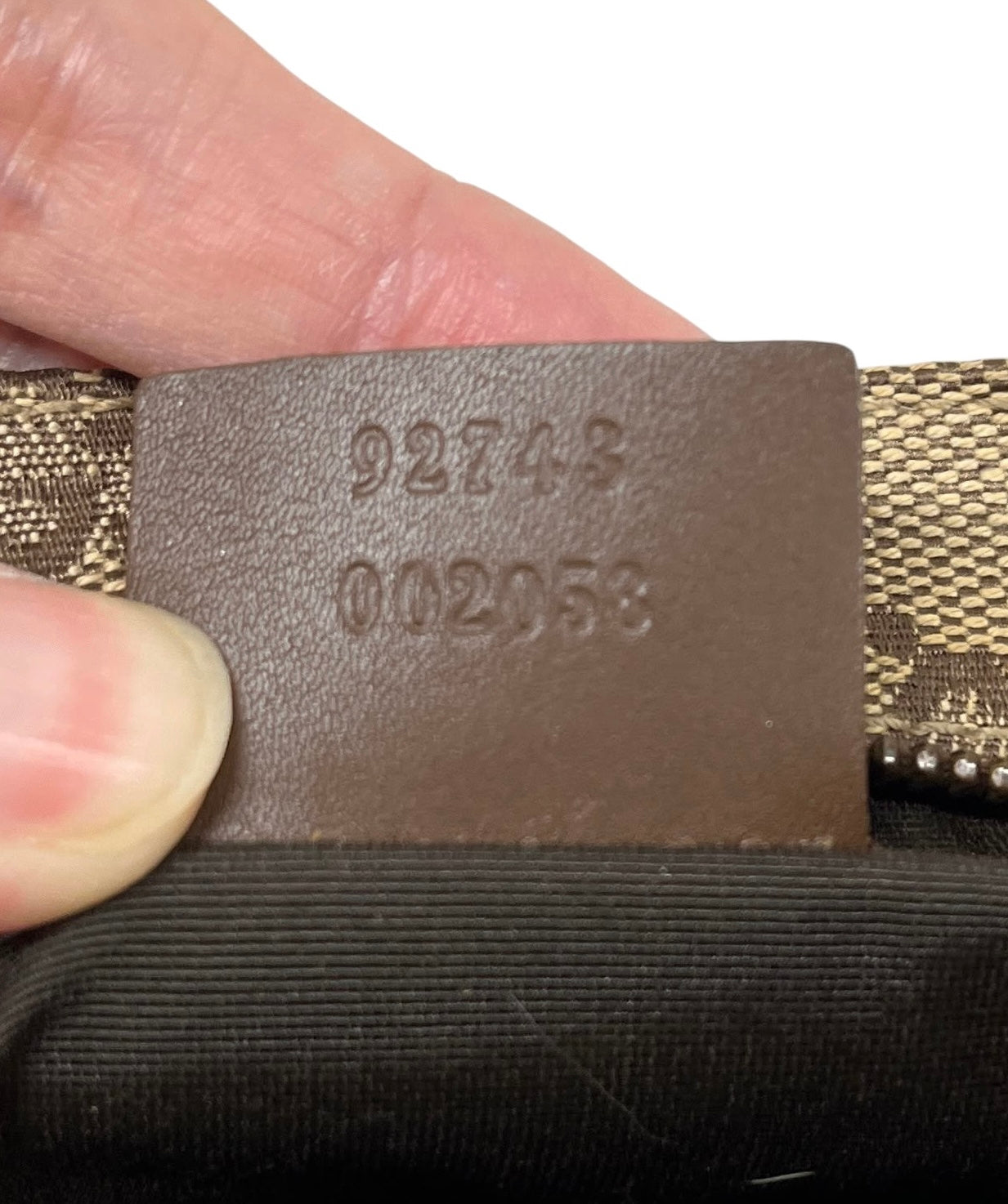 Gucci Vintage Brown GG Monogram Turnlock Wristlet Clutch