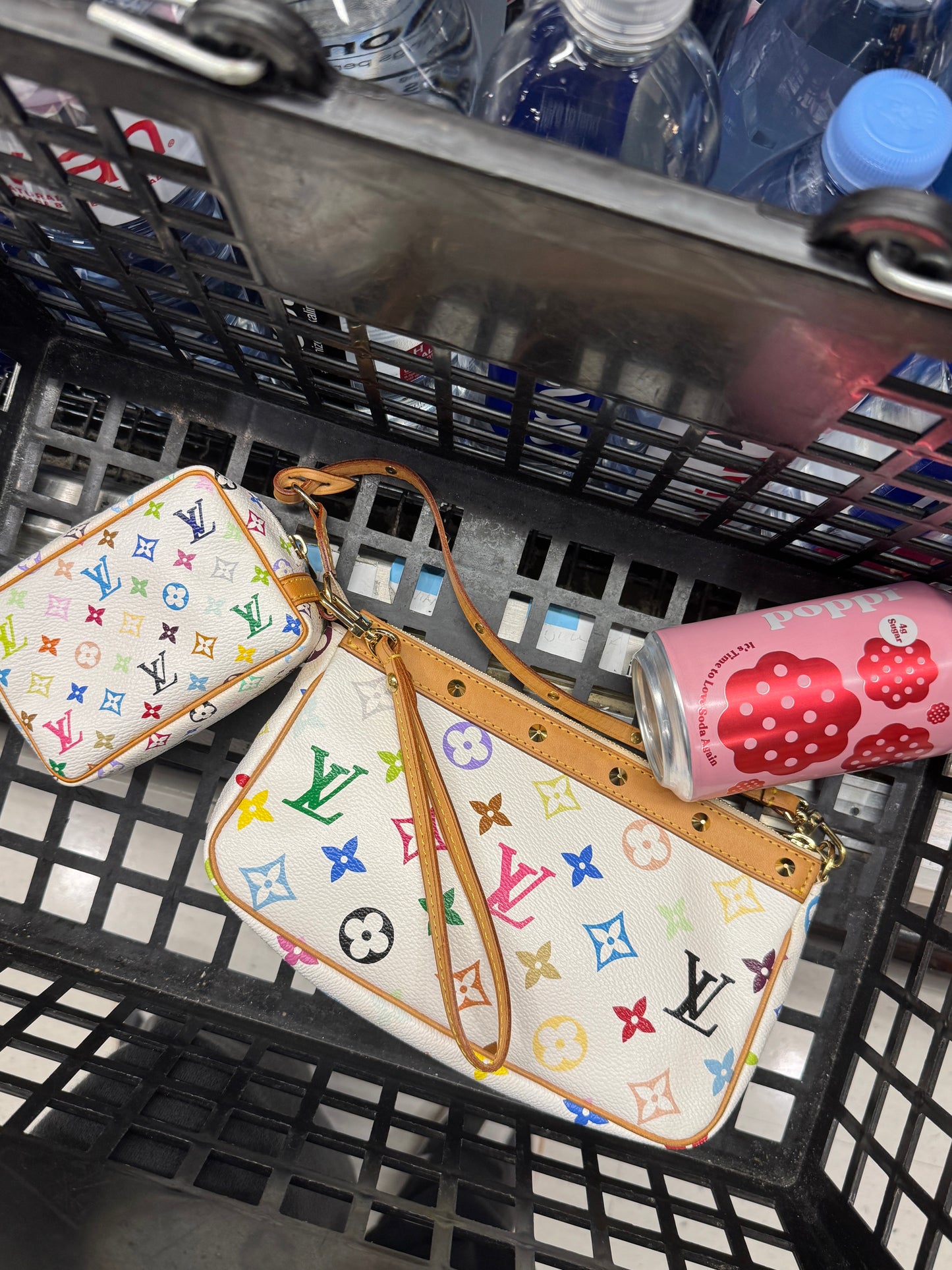 Louis Vuitton Vintage Monogram Multicolor Blanc / White Pochette Accessoires