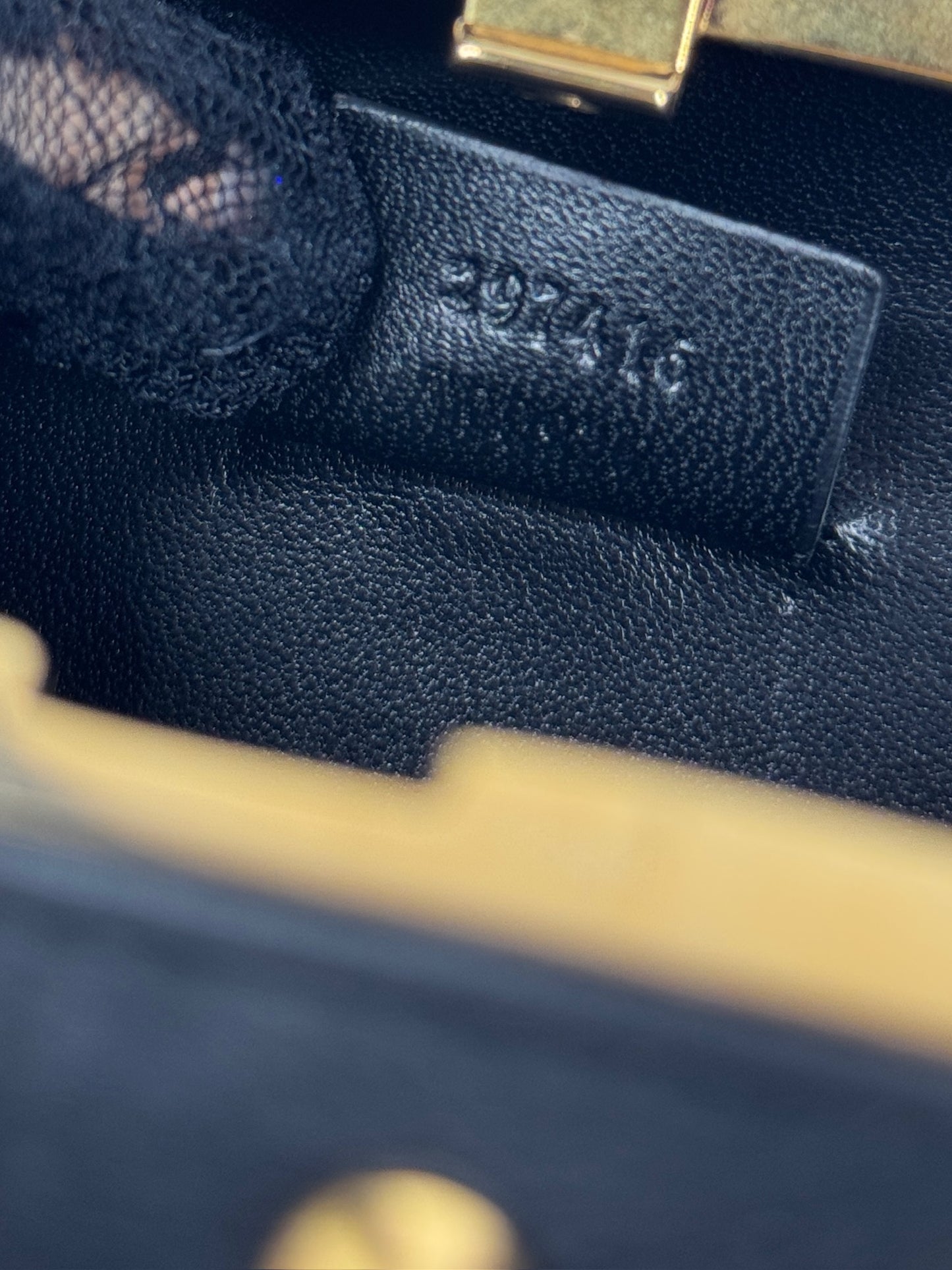 Gucci Black Leather Gold Studded Broadway Clutch