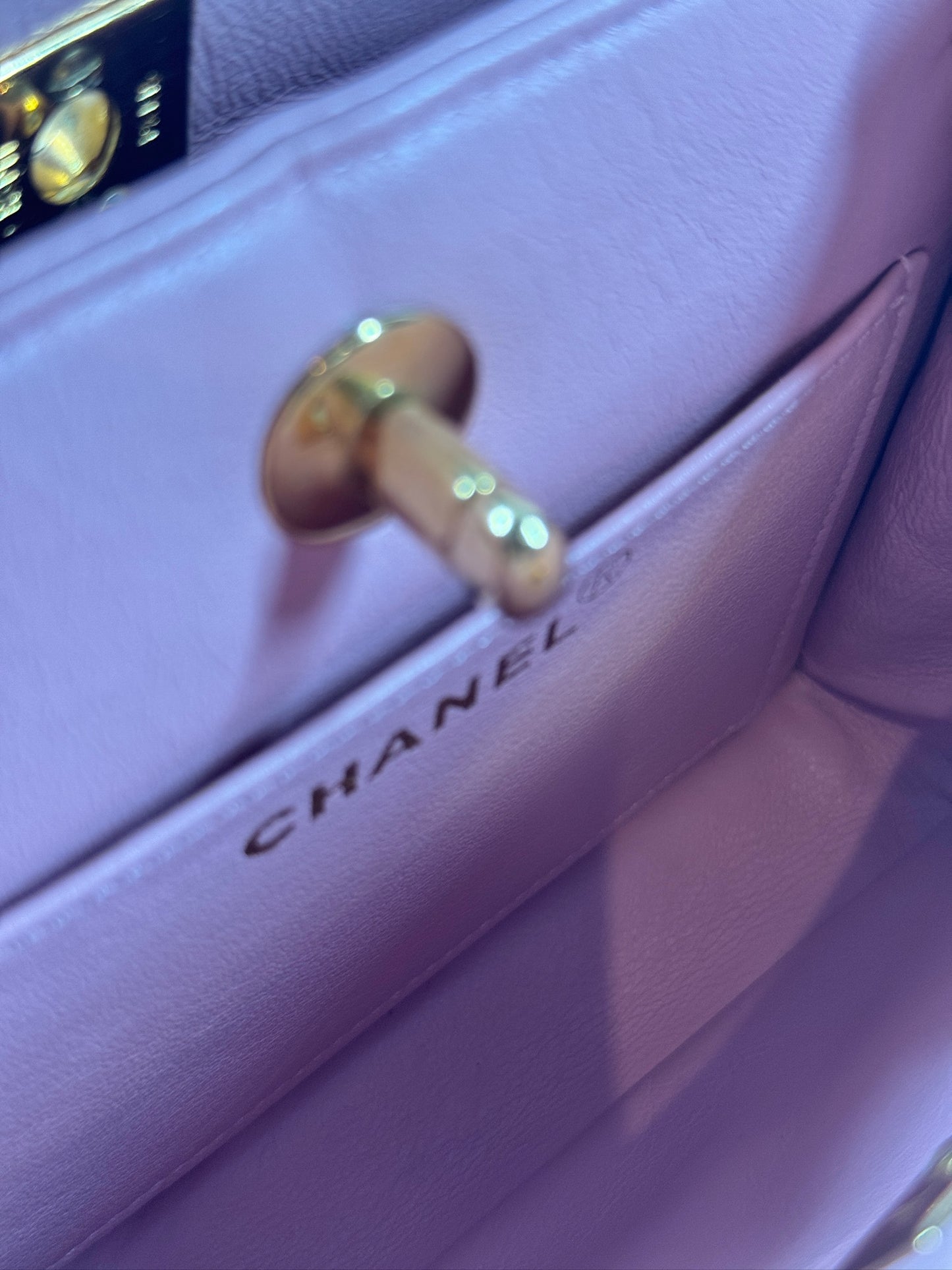 Chanel Vintage 90s Sakura Pink Lambskin Mini / Small Kelly Top Handle Bag w 24K Gold Plated Hardware