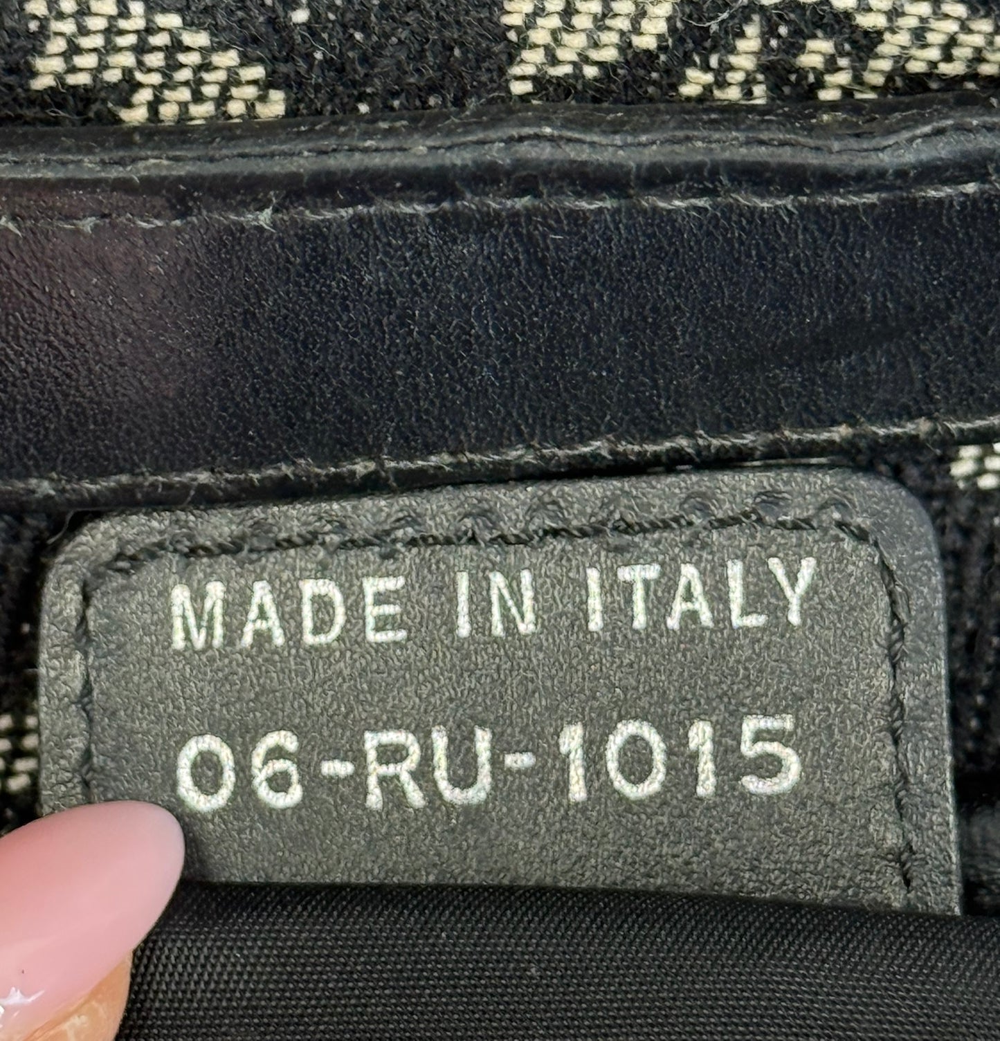 Dior Vintage 2005 Black Trotter Monogram Medium Saddle Bag
