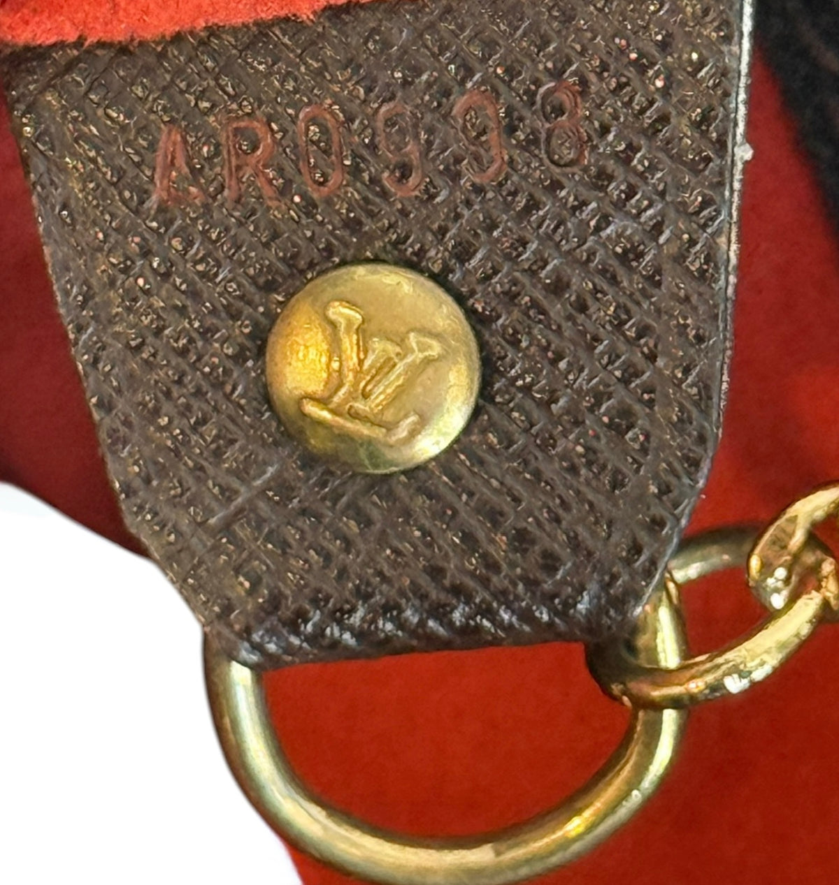 Louis Vuitton Vintage 1998 Damier Ebene Bucket Bag PM with Pouch