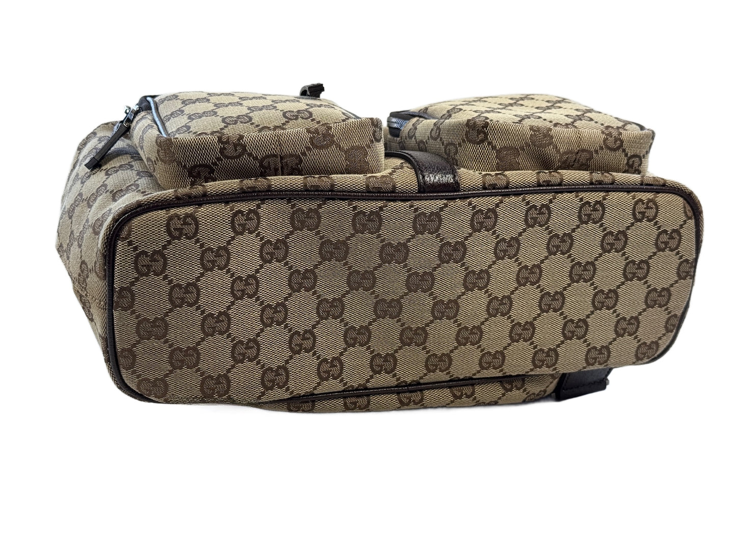 Gucci Vintage Brown GG Monogram Canvas Backpack
