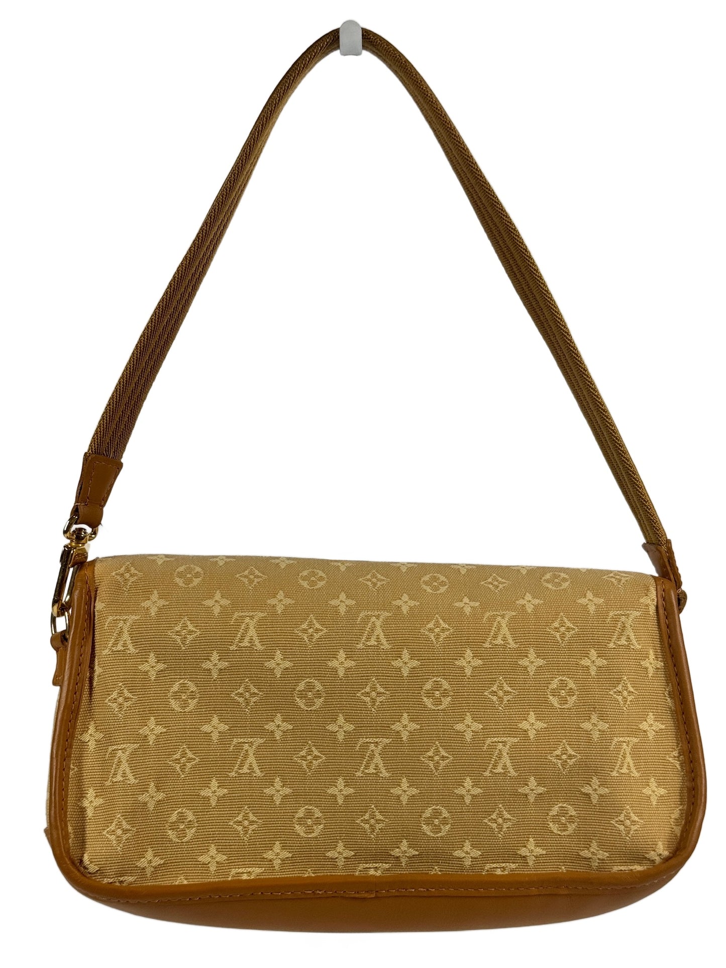 Louis Vuitton Vintage 2003 Beige Mini Lin Monogram Canvas Marjorie Shoulder Pochette Bag