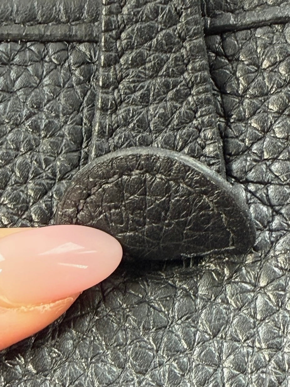 Hermes 2020 Y Stamp Black Clemence Leather Evelyne TPM Mini