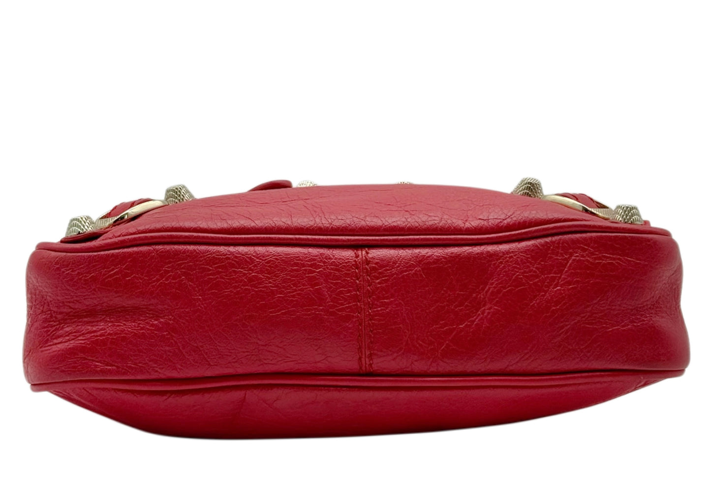 Balenciaga 2013 Red Leather Giant 12 Hip Crossbody Shoulder Bag