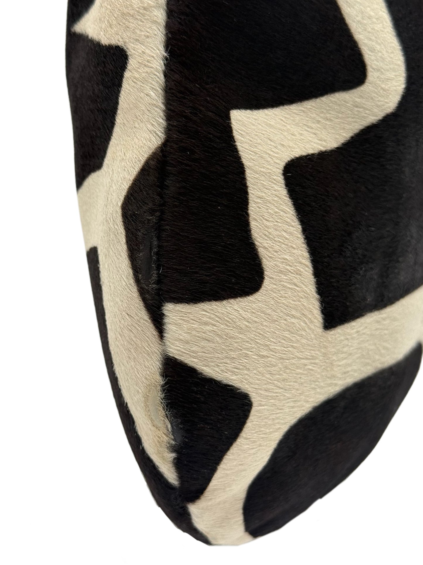 Prada Vintage Black & White Giraffe Print Pony Hair Hobo Shoulder Bag
