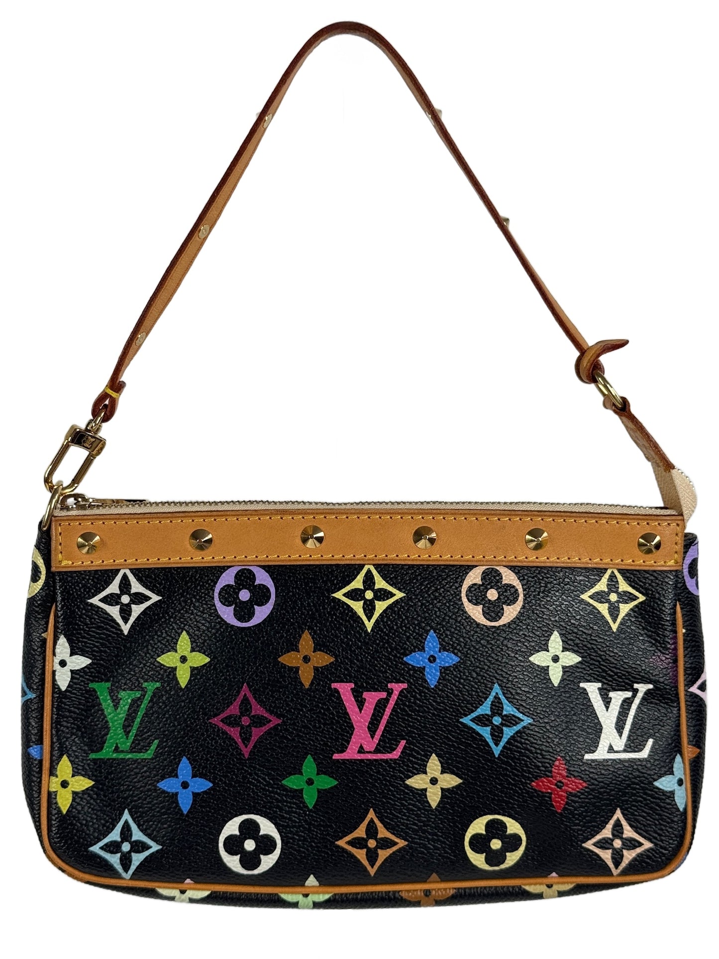Louis Vuitton Vintage 2003 Monogram Multicolor Noir / Black Pochette Accessories